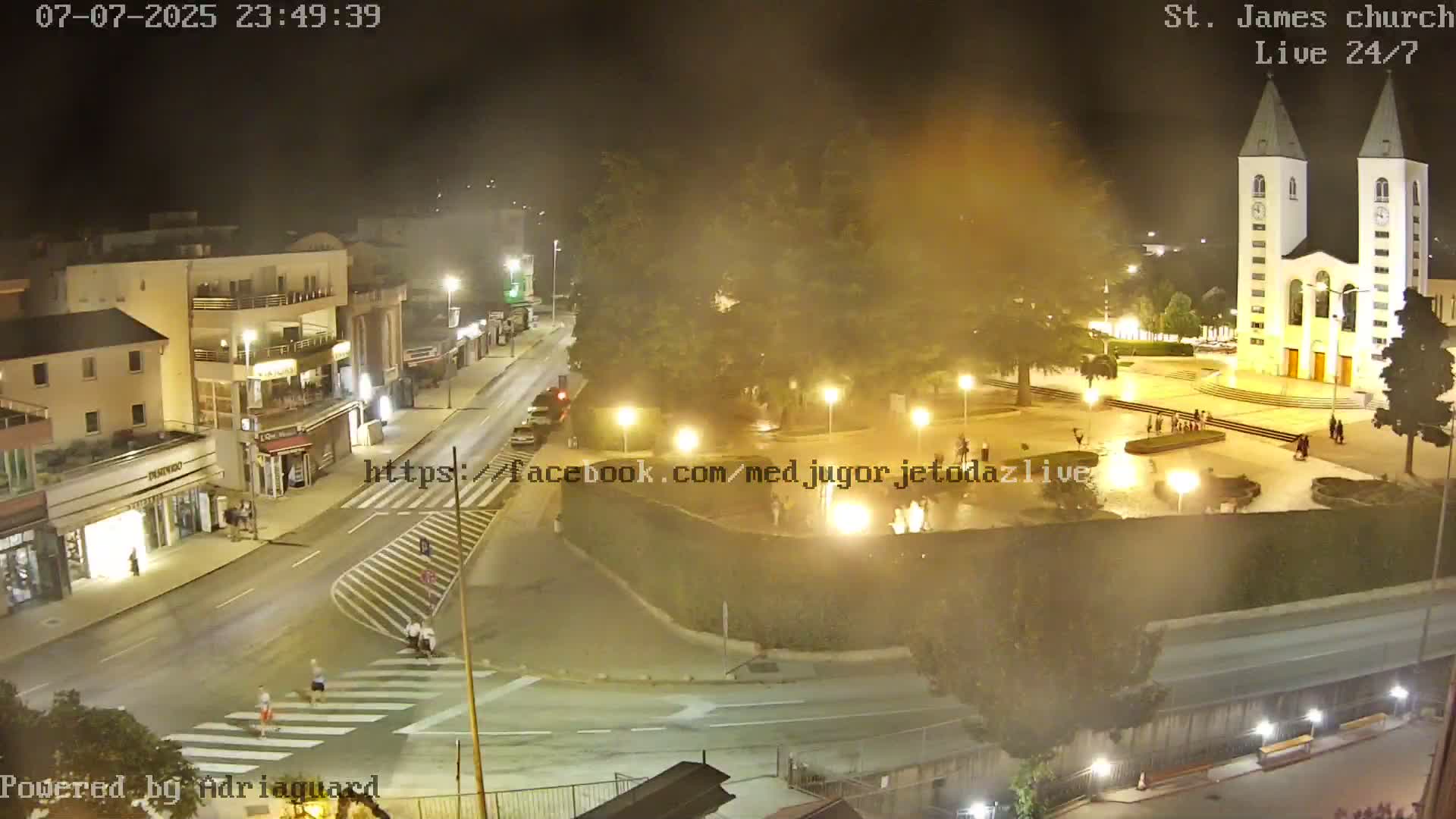 Međugorje,  Church of St. James the Greater (Apostle) Live Cam - Medugorje, Citluk, Herzegovina-Neretva, Federation of Bosnia and Herzegovina, Bosnia and Herzegovina