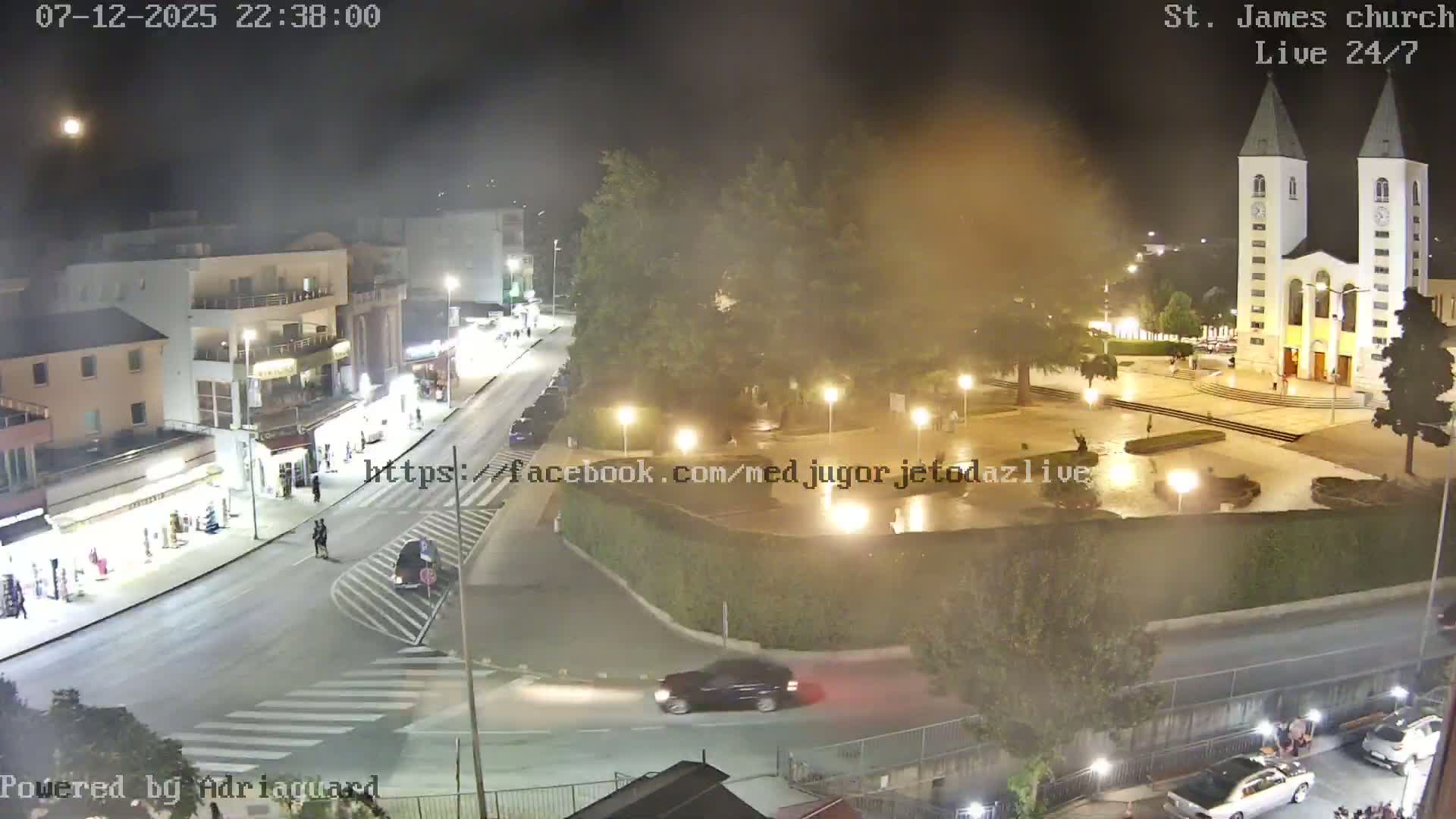 Međugorje,  Church of St. James the Greater (Apostle) Live Cam - Medugorje, Citluk, Herzegovina-Neretva, Federation of Bosnia and Herzegovina, Bosnia and Herzegovina