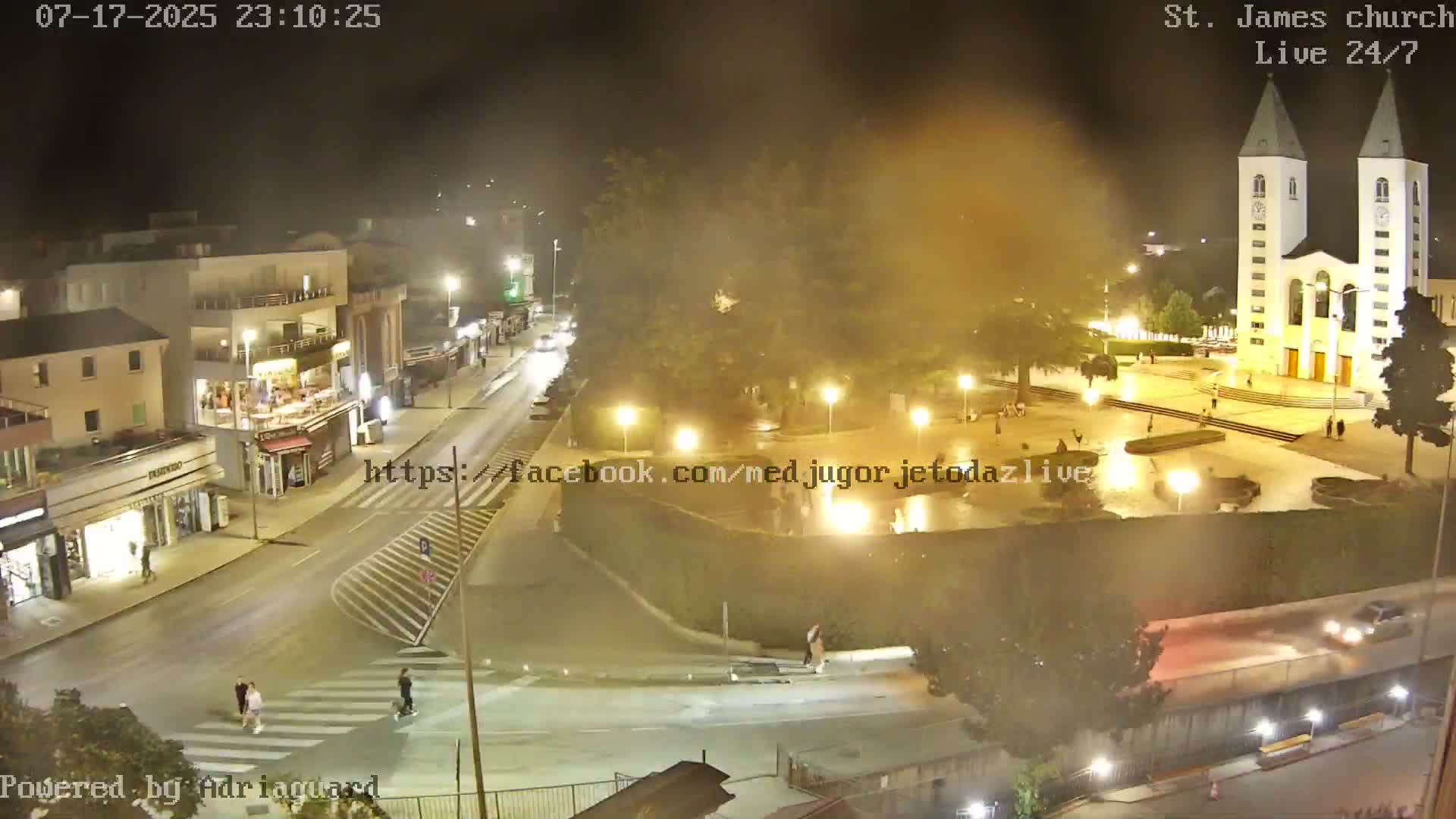 Međugorje,  Church of St. James the Greater (Apostle) Live Cam - Medugorje, Citluk, Herzegovina-Neretva, Federation of Bosnia and Herzegovina, Bosnia and Herzegovina