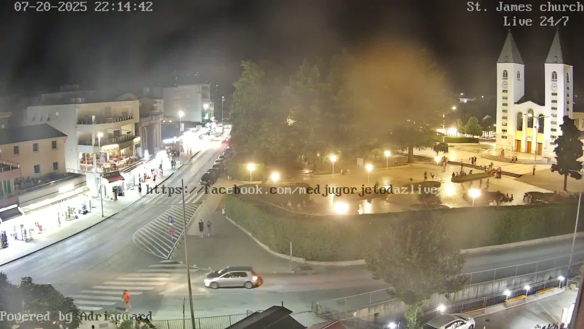 Međugorje,  Church of St. James the Greater (Apostle) Live Cam - Medugorje, Citluk, Herzegovina-Neretva, Federation of Bosnia and Herzegovina, Bosnia and Herzegovina