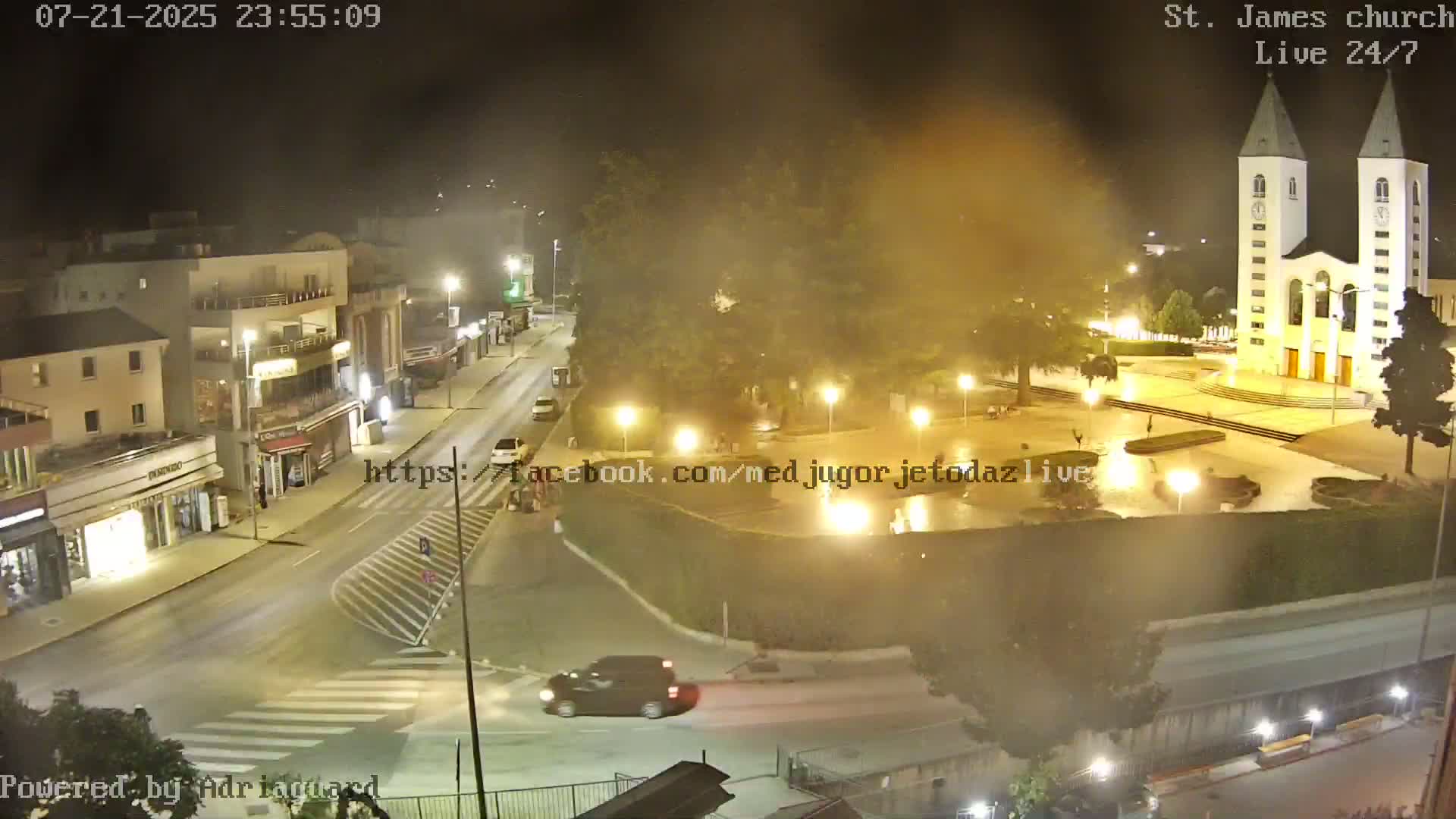 Međugorje,  Church of St. James the Greater (Apostle) Live Cam - Medugorje, Citluk, Herzegovina-Neretva, Federation of Bosnia and Herzegovina, Bosnia and Herzegovina