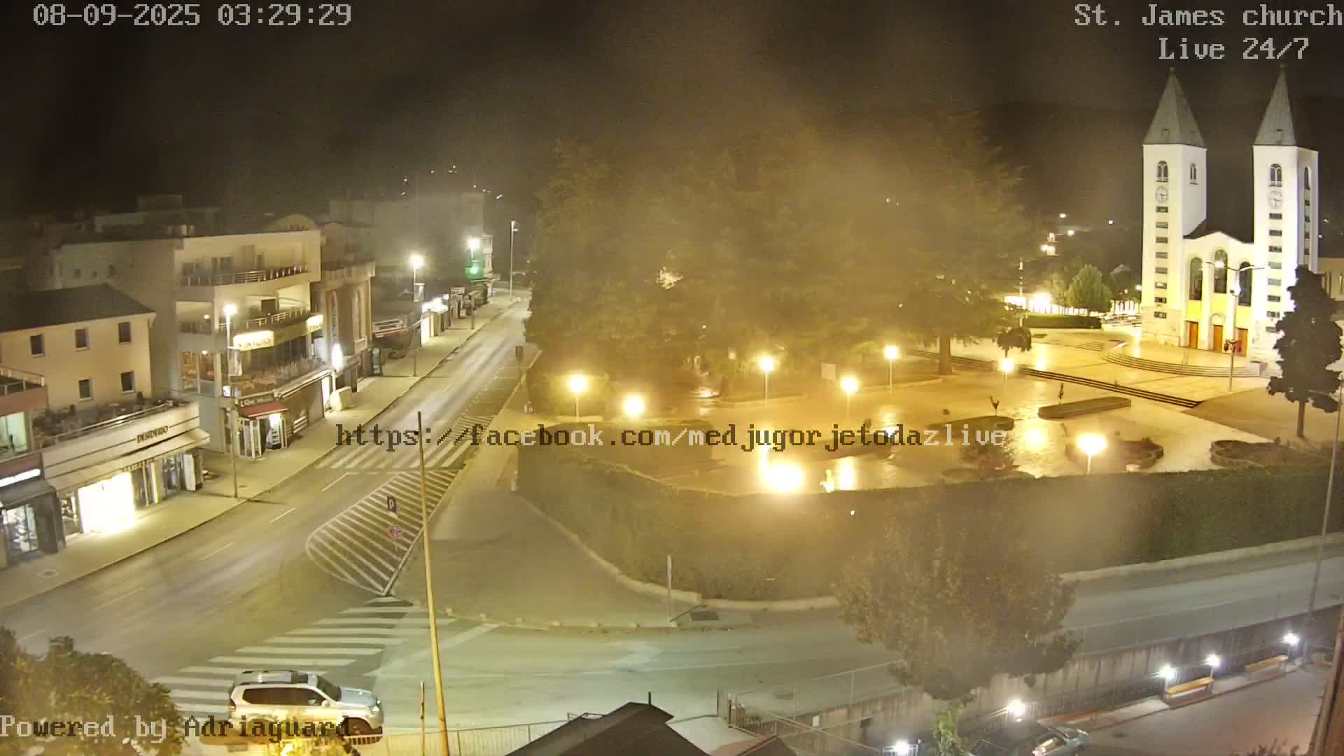 Međugorje,  Church of St. James the Greater (Apostle) Live Cam - Medugorje, Citluk, Herzegovina-Neretva, Federation of Bosnia and Herzegovina, Bosnia and Herzegovina