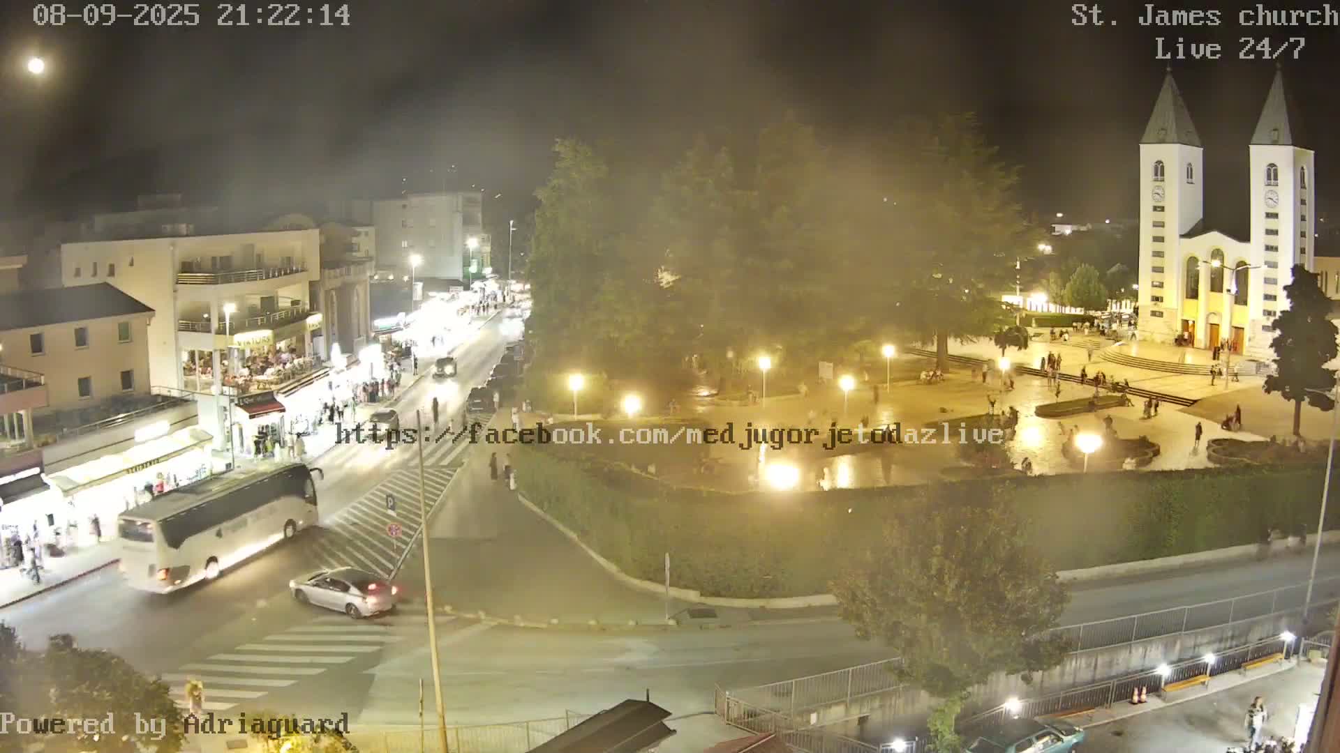 Međugorje,  Church of St. James the Greater (Apostle) Live Cam - Medugorje, Citluk, Herzegovina-Neretva, Federation of Bosnia and Herzegovina, Bosnia and Herzegovina