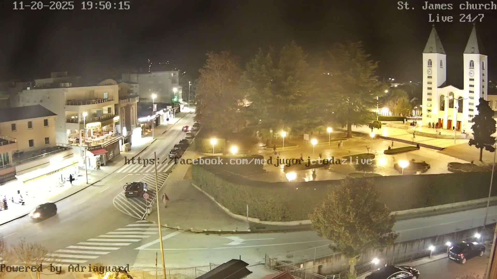 Međugorje,  Church of St. James the Greater (Apostle) Live Cam - Medugorje, Citluk, Herzegovina-Neretva, Federation of Bosnia and Herzegovina, Bosnia and Herzegovina