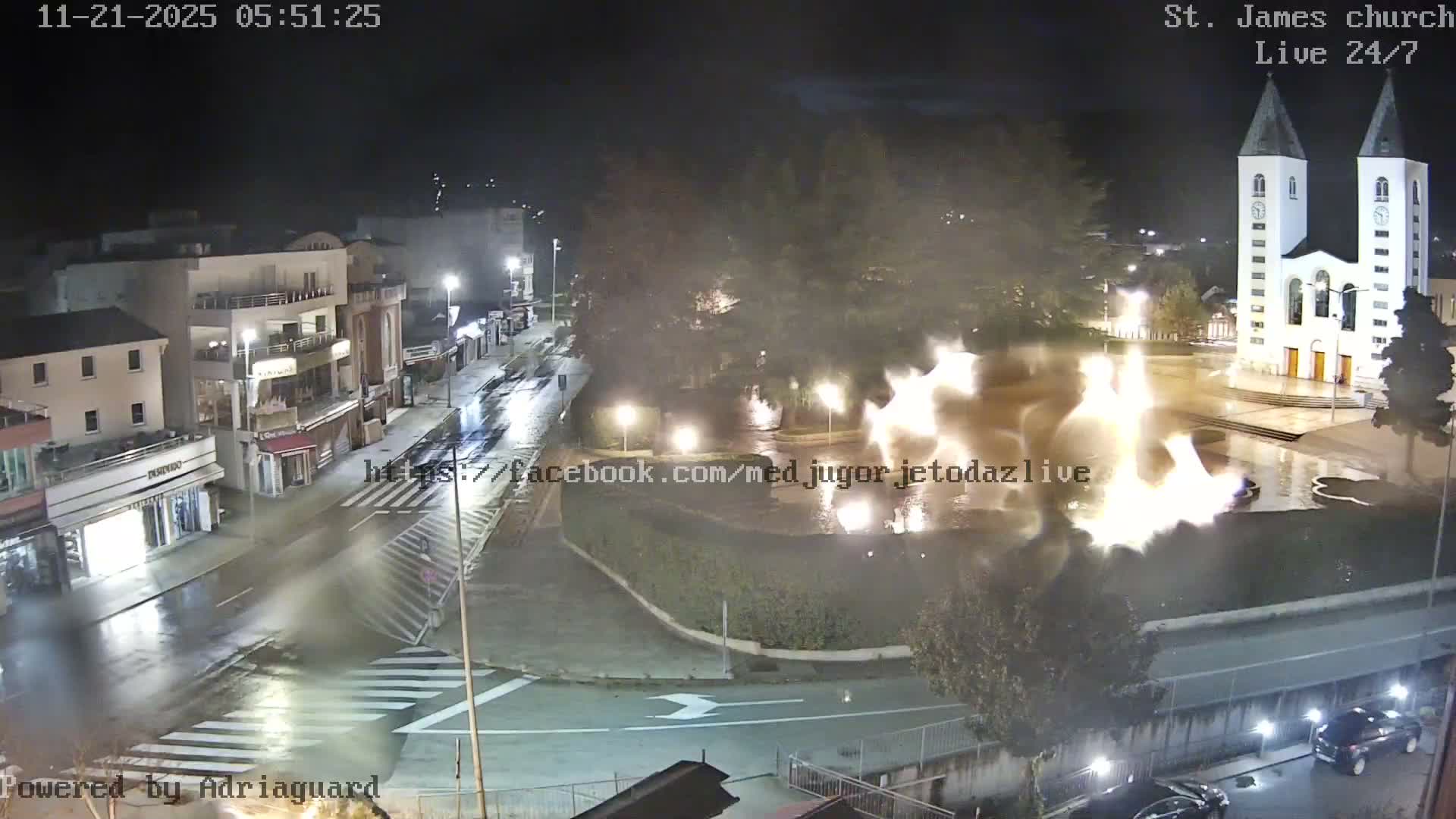Međugorje,  Church of St. James the Greater (Apostle) Live Cam - Medugorje, Citluk, Herzegovina-Neretva, Federation of Bosnia and Herzegovina, Bosnia and Herzegovina