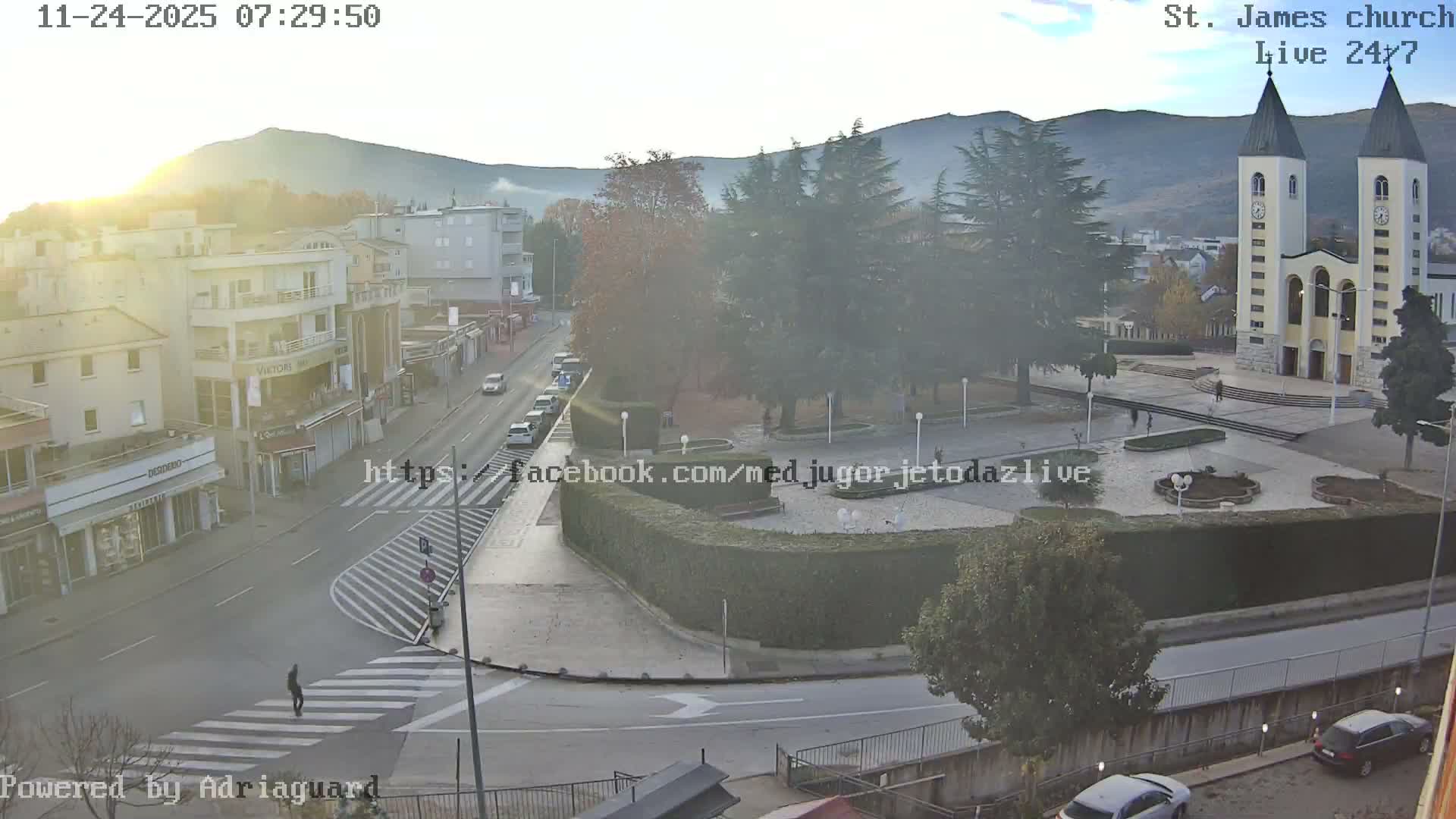 Međugorje,  Church of St. James the Greater (Apostle) Live Cam - Medugorje, Citluk, Herzegovina-Neretva, Federation of Bosnia and Herzegovina, Bosnia and Herzegovina