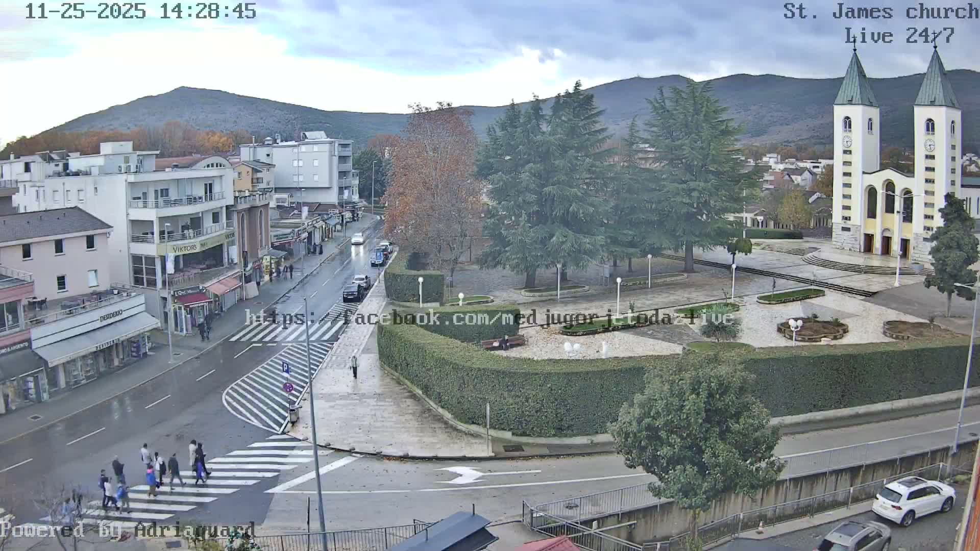 Međugorje,  Church of St. James the Greater (Apostle) Live Cam - Medugorje, Citluk, Herzegovina-Neretva, Federation of Bosnia and Herzegovina, Bosnia and Herzegovina