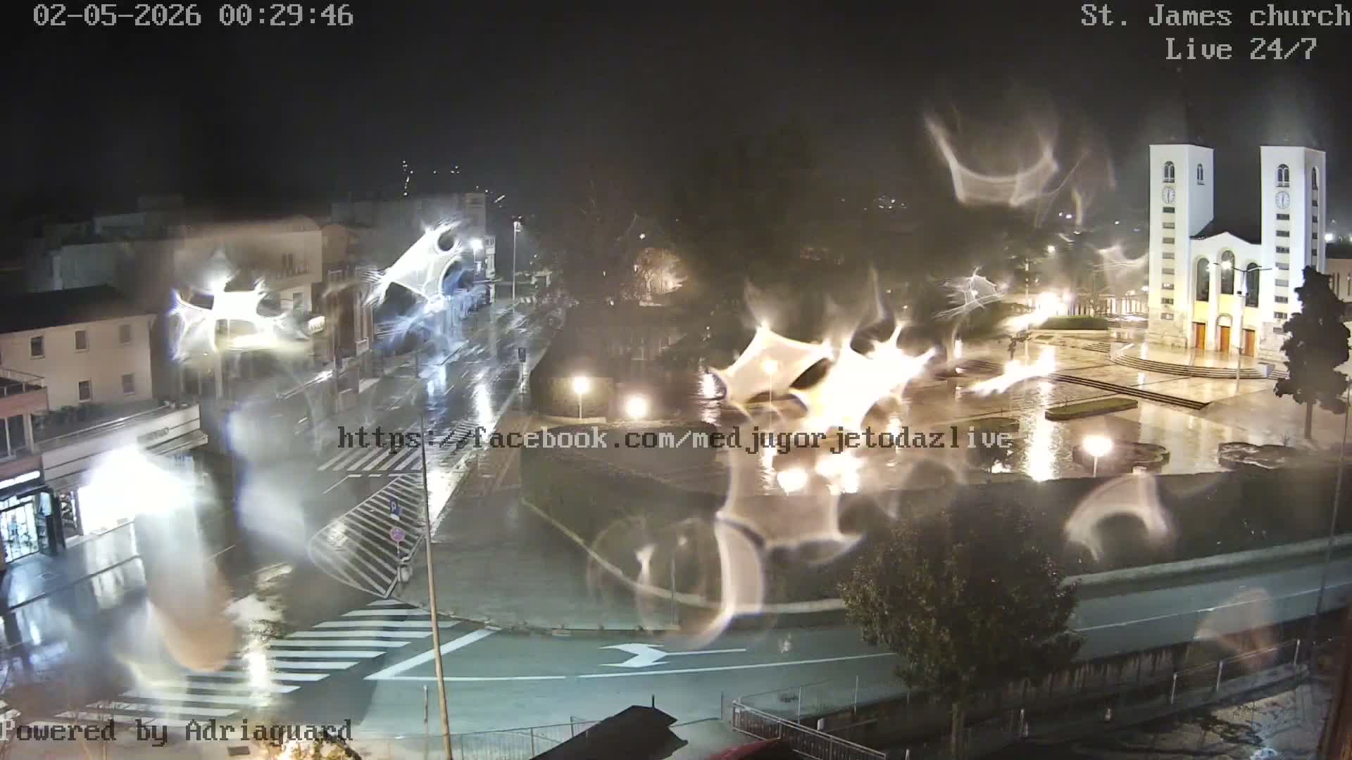 Međugorje,  Church of St. James the Greater (Apostle) Live Cam - Medugorje, Citluk, Herzegovina-Neretva, Federation of Bosnia and Herzegovina, Bosnia and Herzegovina