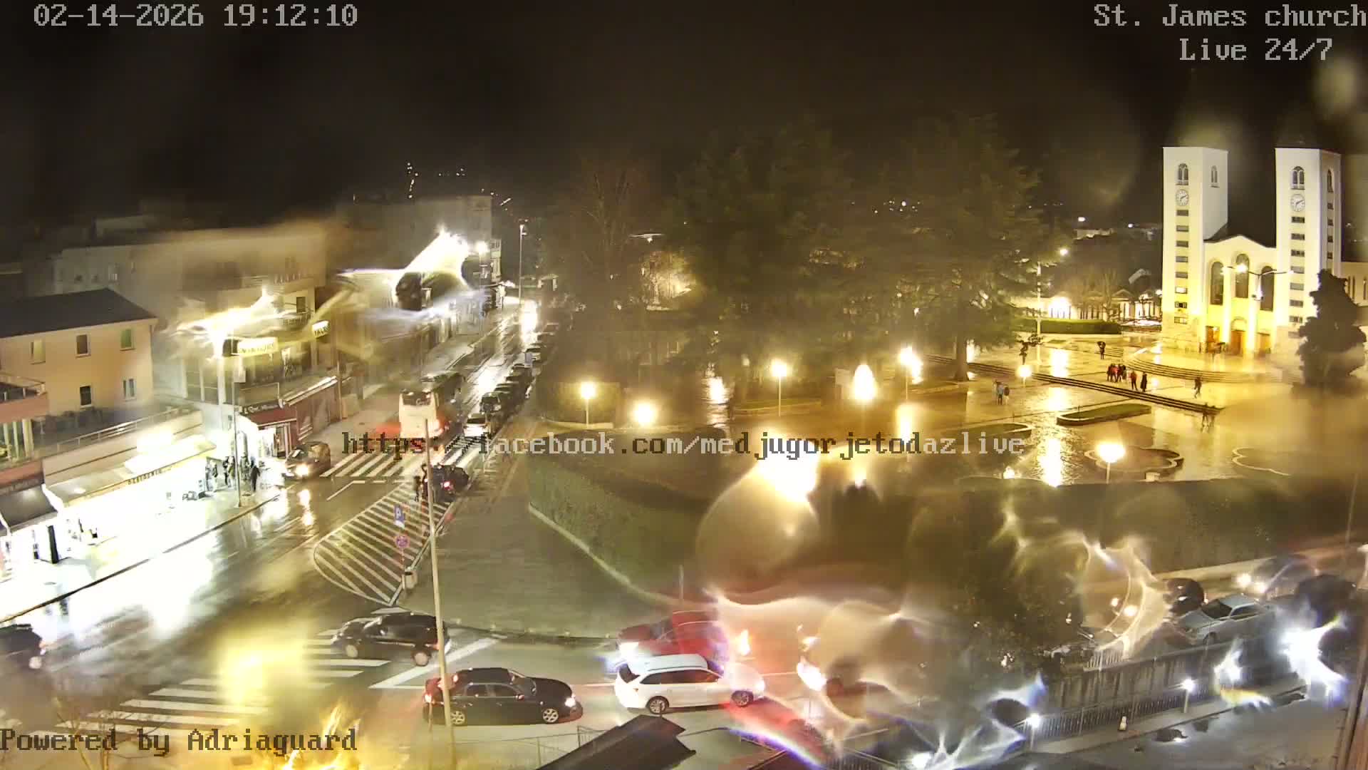 Međugorje,  Church of St. James the Greater (Apostle) Live Cam - Medugorje, Citluk, Herzegovina-Neretva, Federation of Bosnia and Herzegovina, Bosnia and Herzegovina