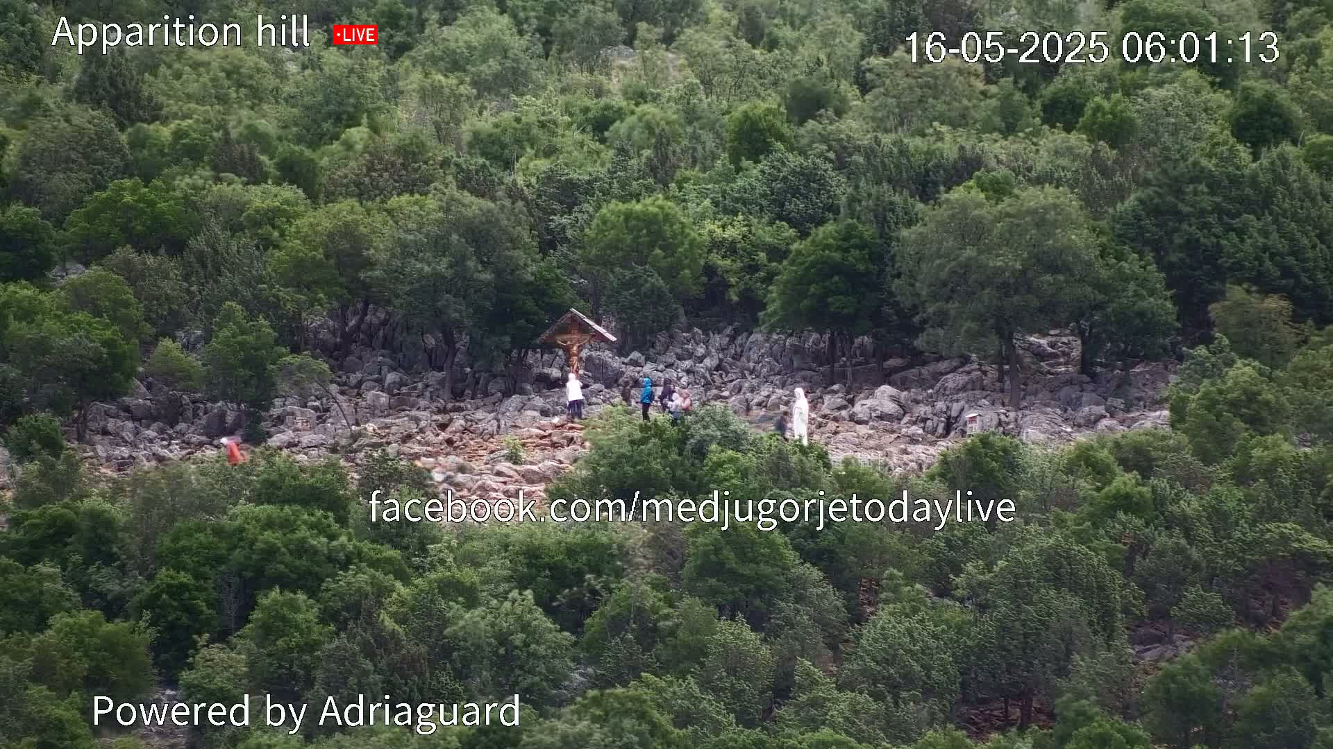 Medjugorje, Apparition Hill Prayer Area Live Cam - Bijakovici, Citluk, Herzegovina-Neretva, Federation of Bosnia and Herzegovina, Bosnia and Herzegovina