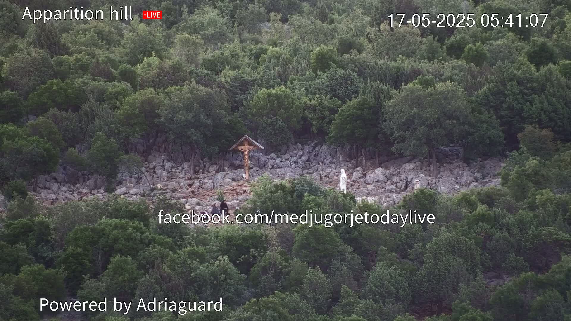 Medjugorje, Apparition Hill Prayer Area Live Cam - Bijakovici, Citluk, Herzegovina-Neretva, Federation of Bosnia and Herzegovina, Bosnia and Herzegovina