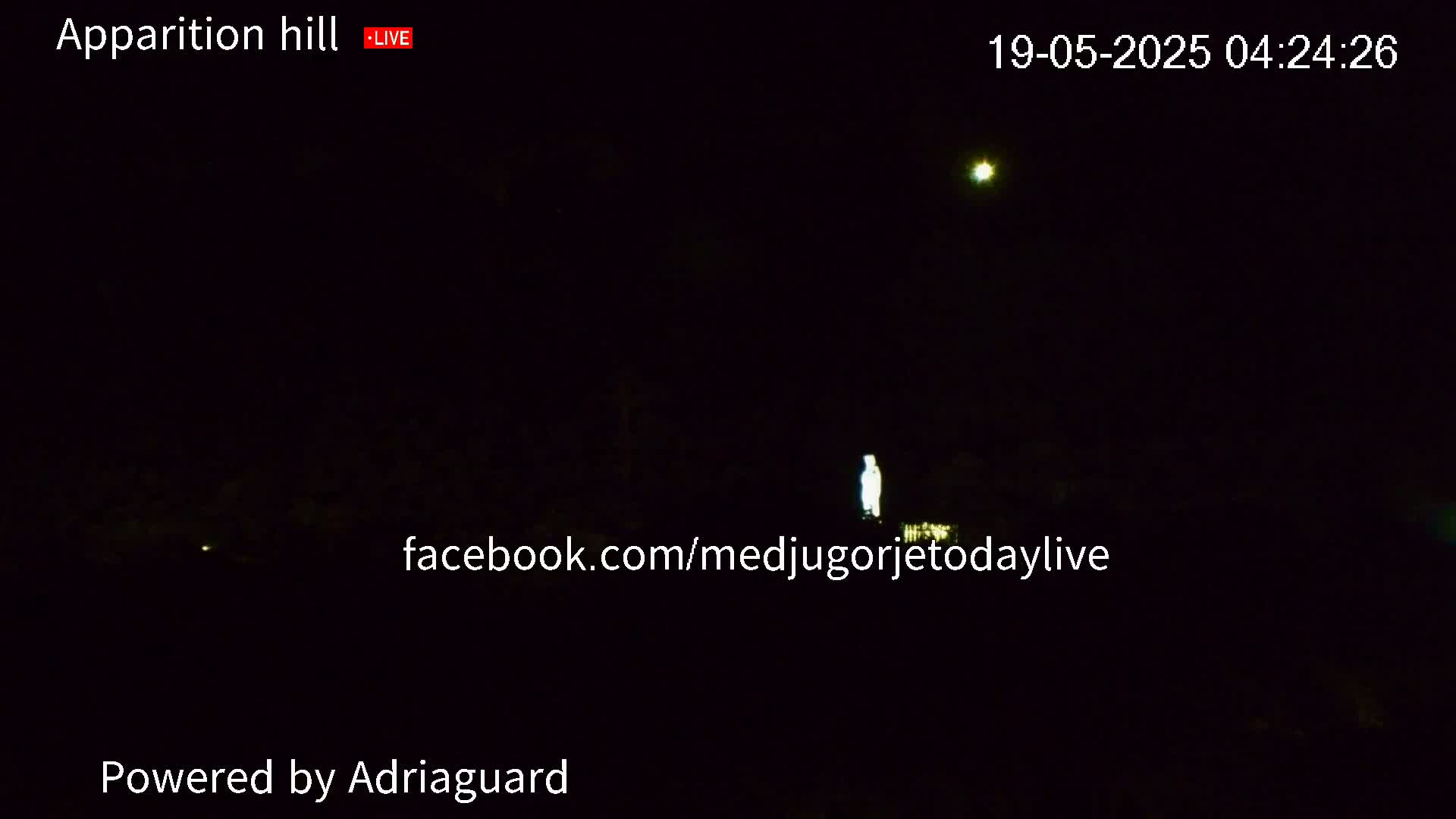 Medjugorje, Apparition Hill Prayer Area Live Cam - Bijakovici, Citluk, Herzegovina-Neretva, Federation of Bosnia and Herzegovina, Bosnia and Herzegovina