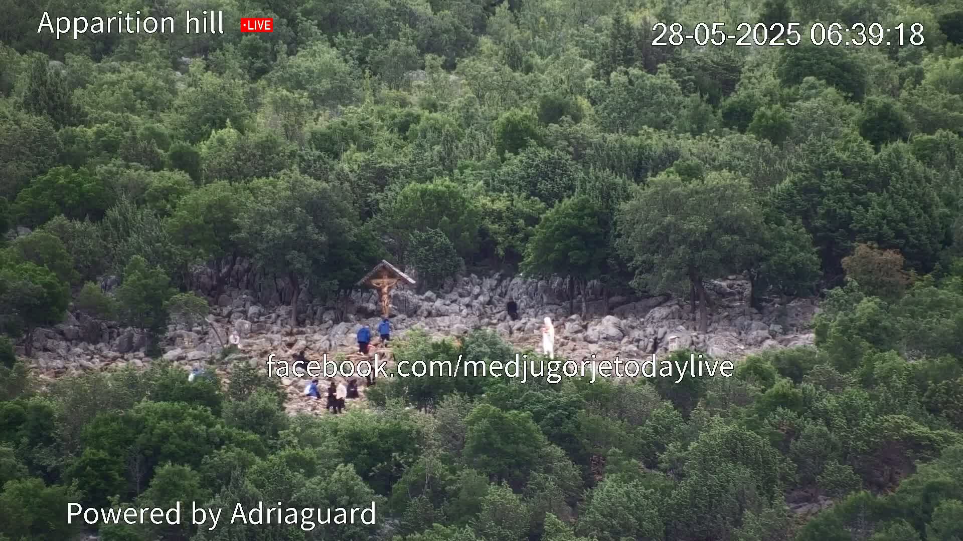 Medjugorje, Apparition Hill Prayer Area Live Cam - Bijakovici, Citluk, Herzegovina-Neretva, Federation of Bosnia and Herzegovina, Bosnia and Herzegovina