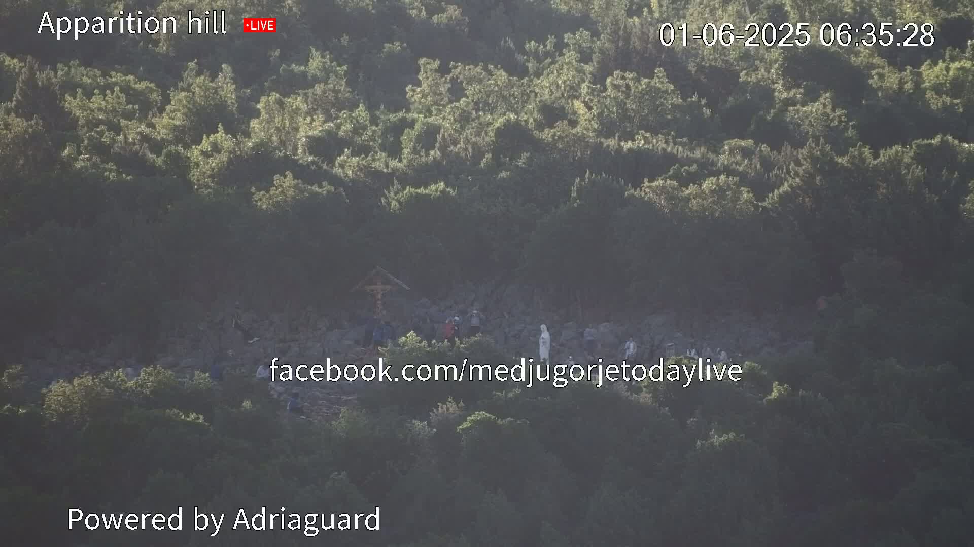 Medjugorje, Apparition Hill Prayer Area Live Cam - Bijakovici, Citluk, Herzegovina-Neretva, Federation of Bosnia and Herzegovina, Bosnia and Herzegovina