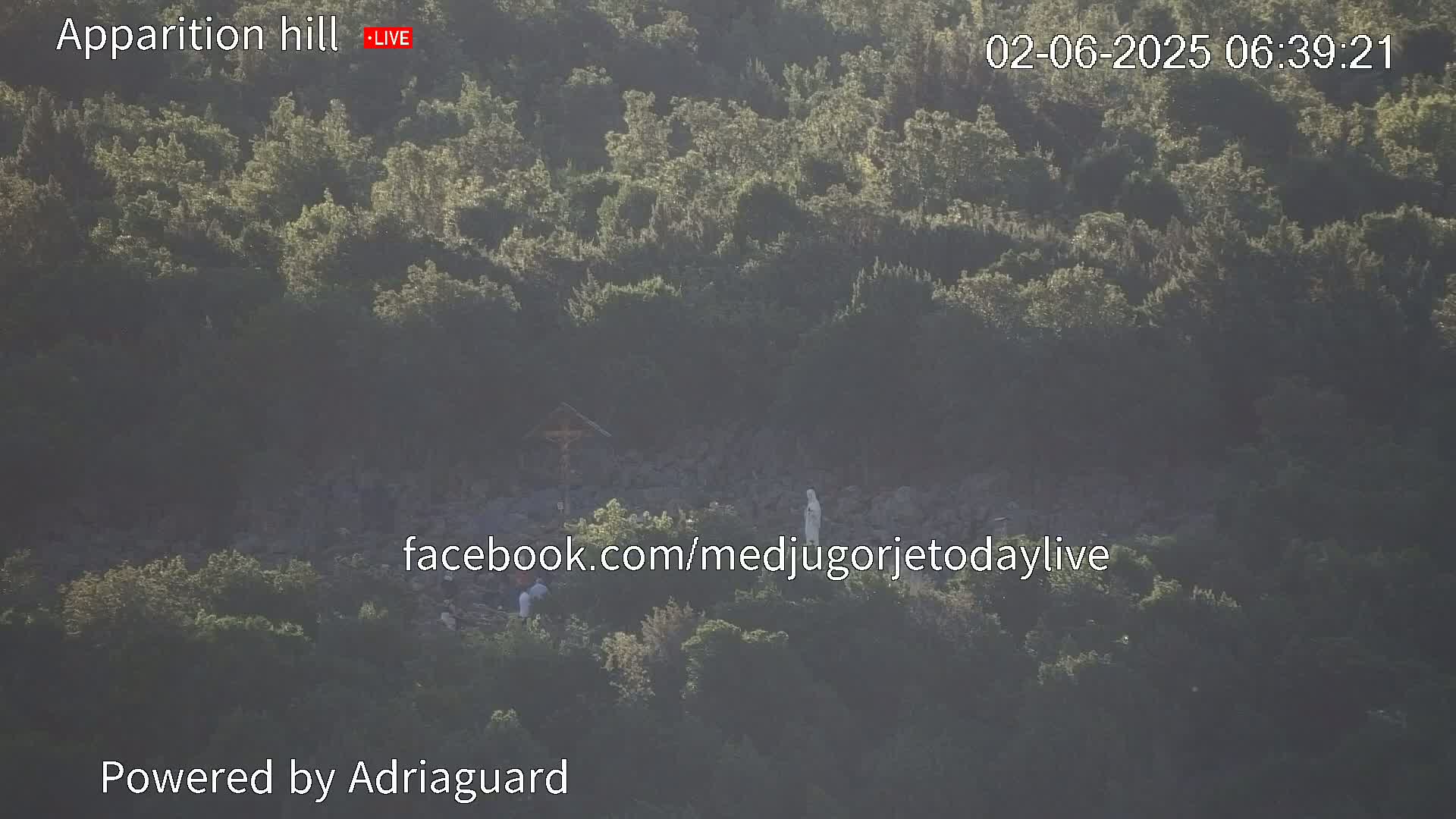 Medjugorje, Apparition Hill Prayer Area Live Cam - Bijakovici, Citluk, Herzegovina-Neretva, Federation of Bosnia and Herzegovina, Bosnia and Herzegovina