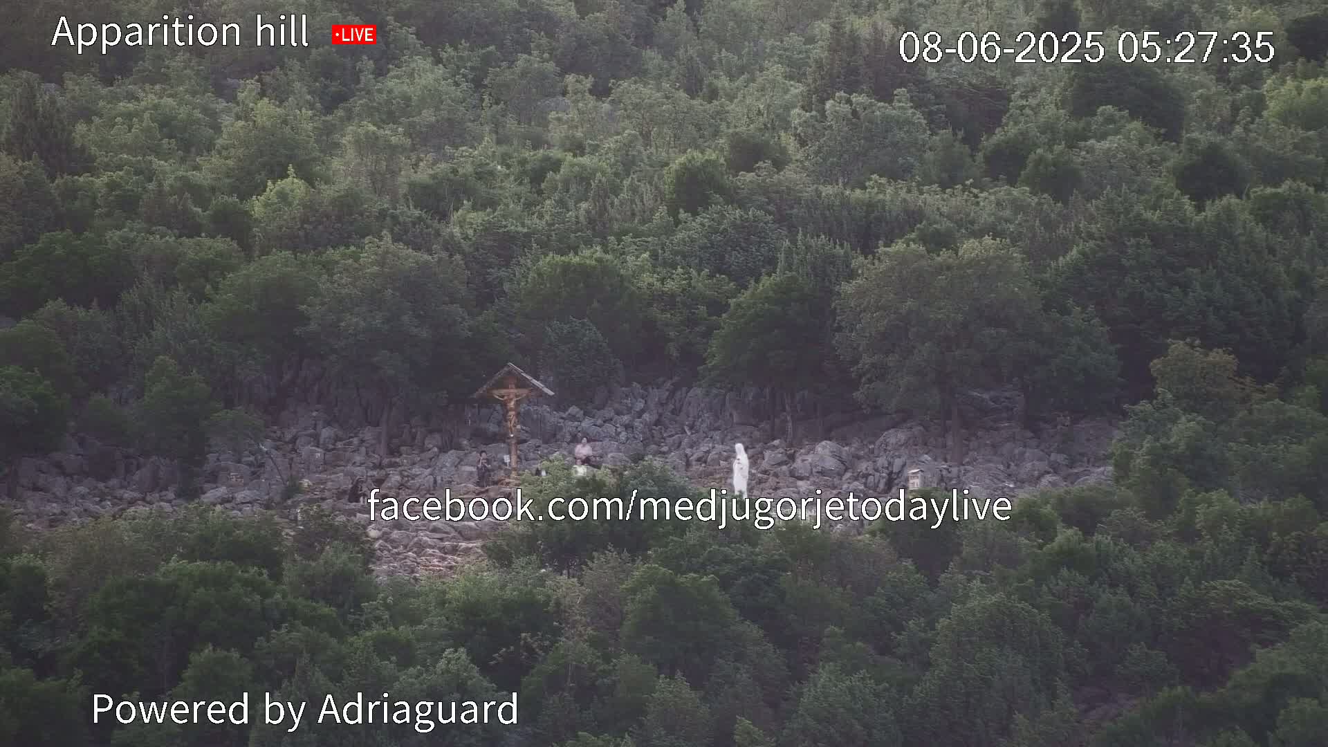 Medjugorje, Apparition Hill Prayer Area Live Cam - Bijakovici, Citluk, Herzegovina-Neretva, Federation of Bosnia and Herzegovina, Bosnia and Herzegovina