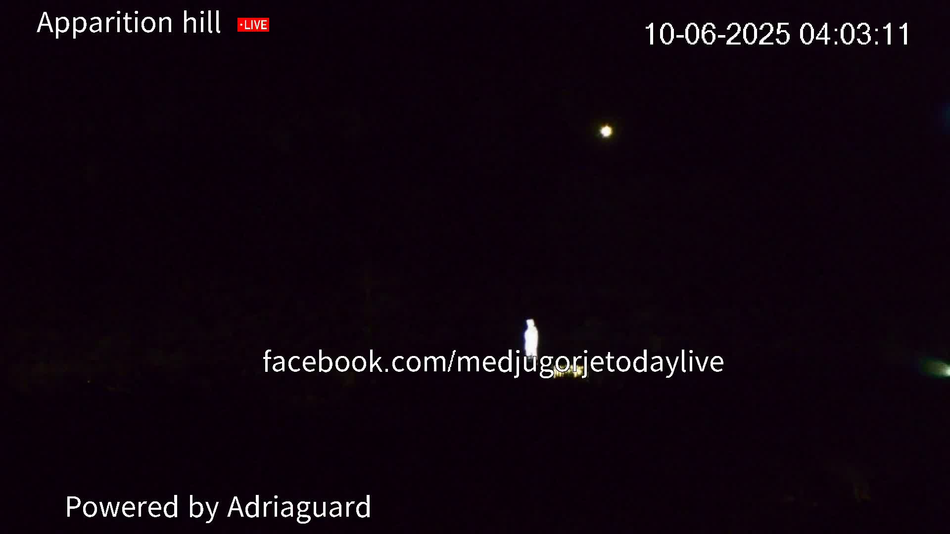 Medjugorje, Apparition Hill Prayer Area Live Cam - Bijakovici, Citluk, Herzegovina-Neretva, Federation of Bosnia and Herzegovina, Bosnia and Herzegovina