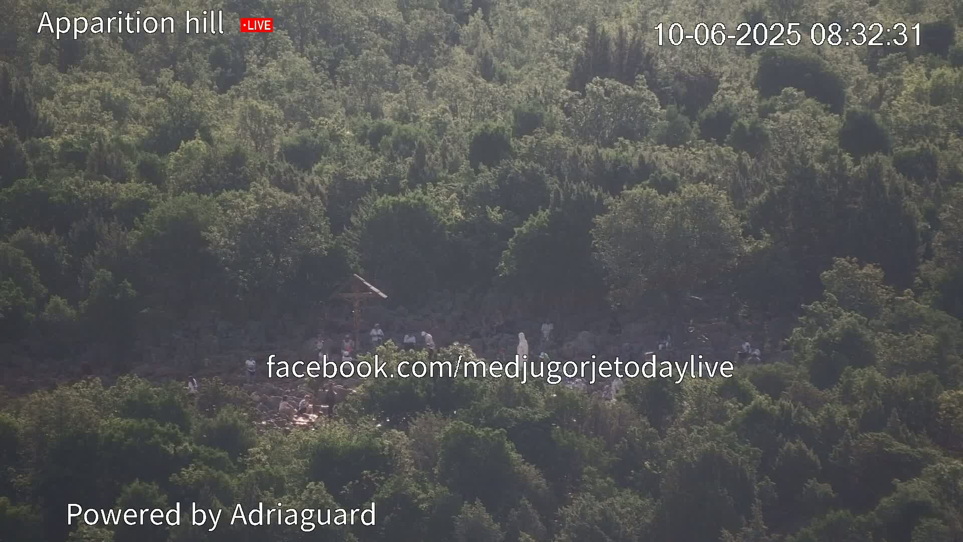 Medjugorje, Apparition Hill Prayer Area Live Cam - Bijakovici, Citluk, Herzegovina-Neretva, Federation of Bosnia and Herzegovina, Bosnia and Herzegovina