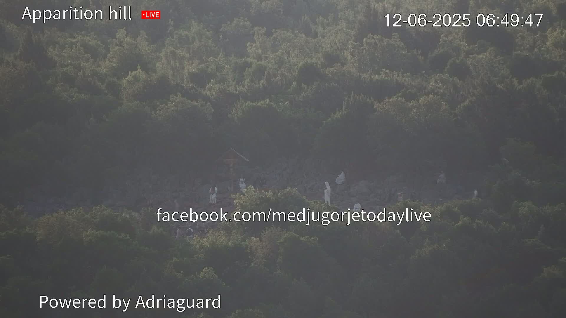 Medjugorje, Apparition Hill Prayer Area Live Cam - Bijakovici, Citluk, Herzegovina-Neretva, Federation of Bosnia and Herzegovina, Bosnia and Herzegovina