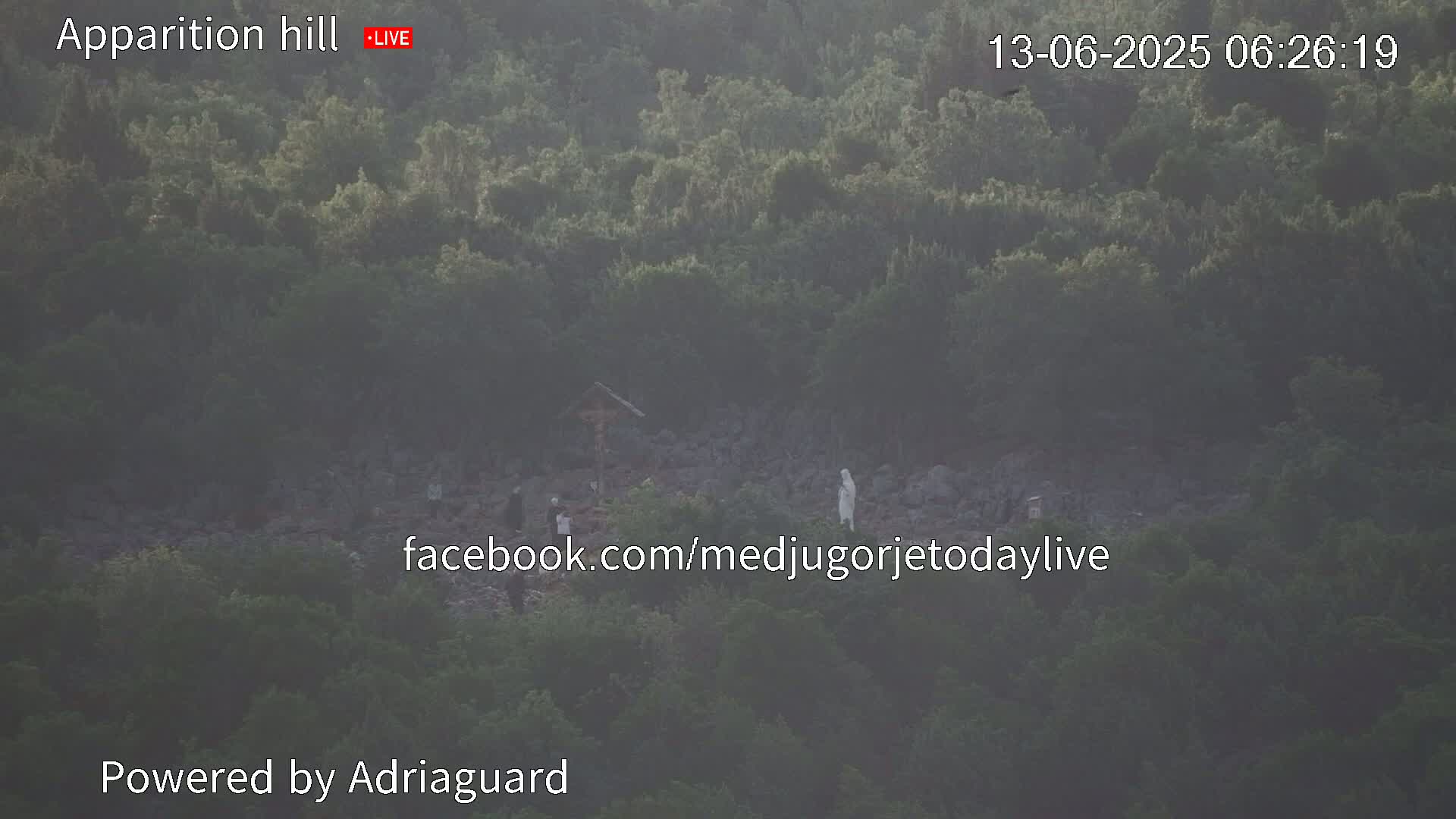 Medjugorje, Apparition Hill Prayer Area Live Cam - Bijakovici, Citluk, Herzegovina-Neretva, Federation of Bosnia and Herzegovina, Bosnia and Herzegovina