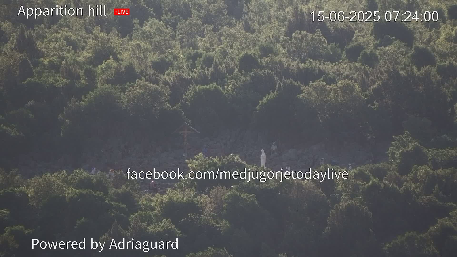 Medjugorje, Apparition Hill Prayer Area Live Cam - Bijakovici, Citluk, Herzegovina-Neretva, Federation of Bosnia and Herzegovina, Bosnia and Herzegovina