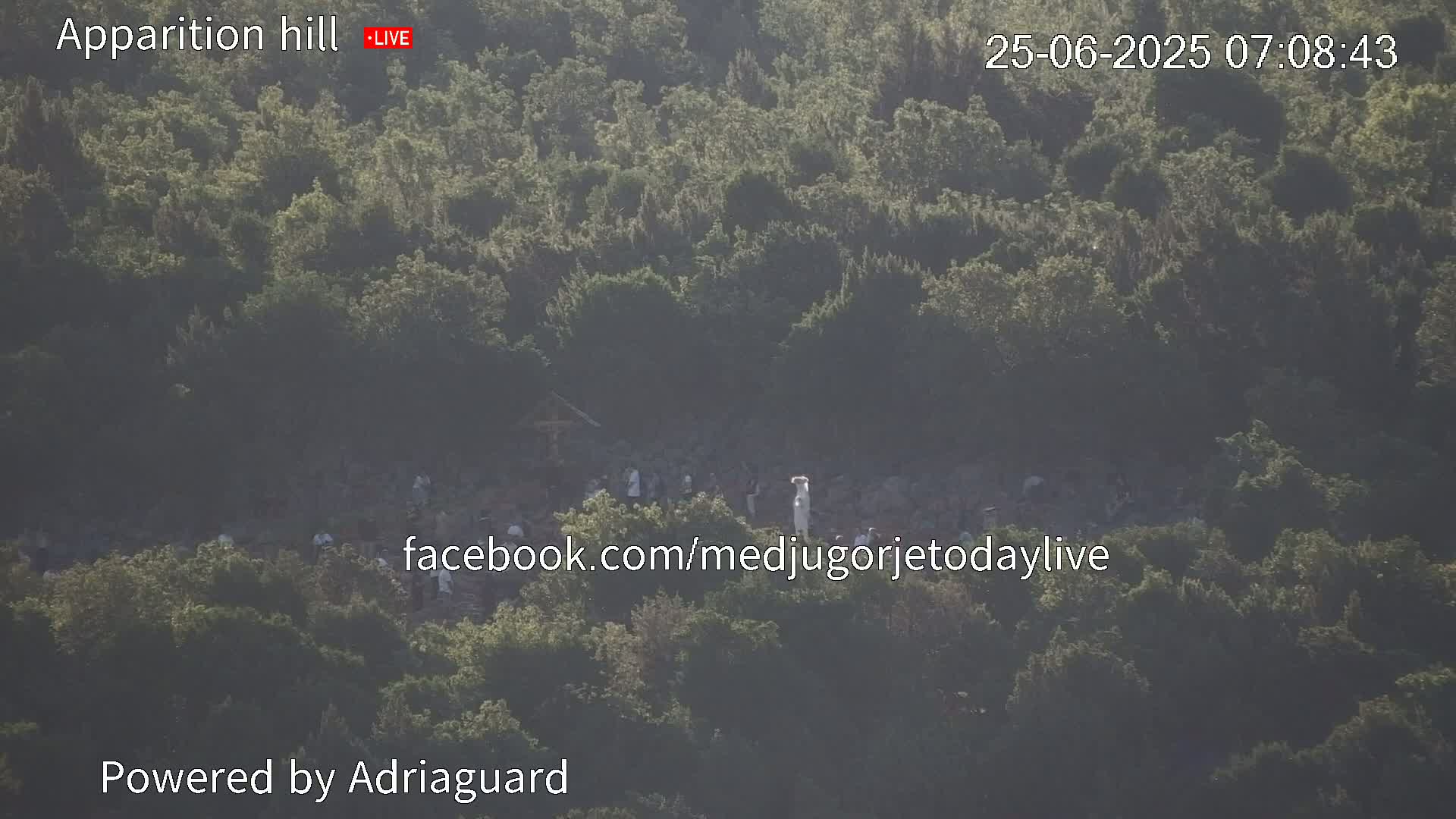 Medjugorje, Apparition Hill Prayer Area Live Cam - Bijakovici, Citluk, Herzegovina-Neretva, Federation of Bosnia and Herzegovina, Bosnia and Herzegovina