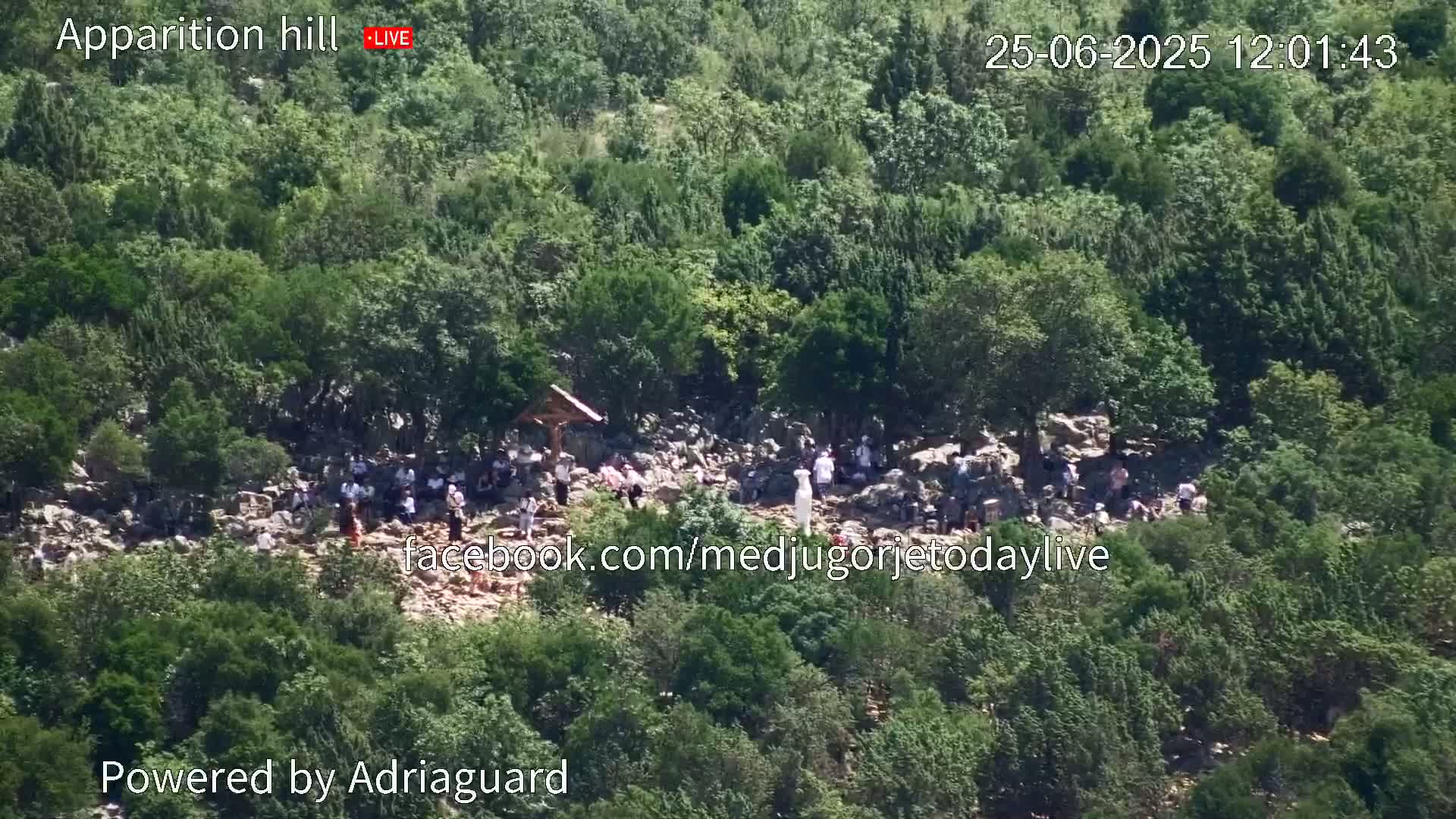 Medjugorje, Apparition Hill Prayer Area Live Cam - Bijakovici, Citluk, Herzegovina-Neretva, Federation of Bosnia and Herzegovina, Bosnia and Herzegovina