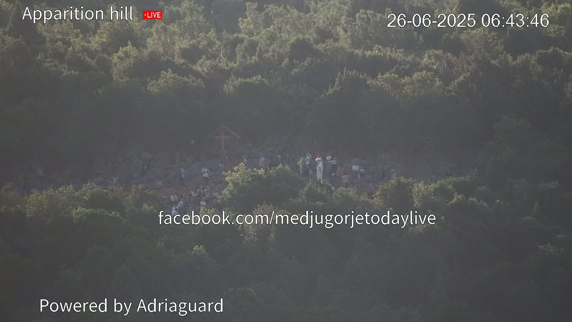 Medjugorje, Apparition Hill Prayer Area Live Cam - Bijakovici, Citluk, Herzegovina-Neretva, Federation of Bosnia and Herzegovina, Bosnia and Herzegovina