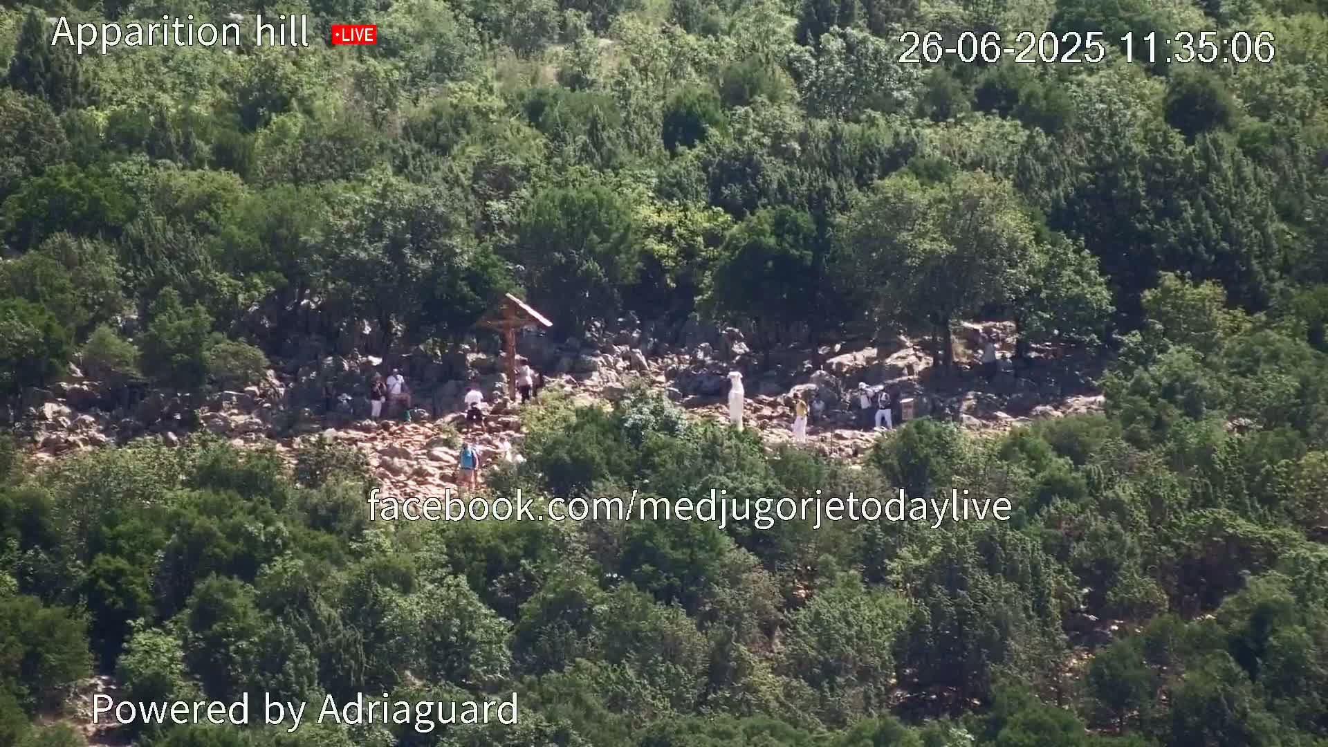 Medjugorje, Apparition Hill Prayer Area Live Cam - Bijakovici, Citluk, Herzegovina-Neretva, Federation of Bosnia and Herzegovina, Bosnia and Herzegovina