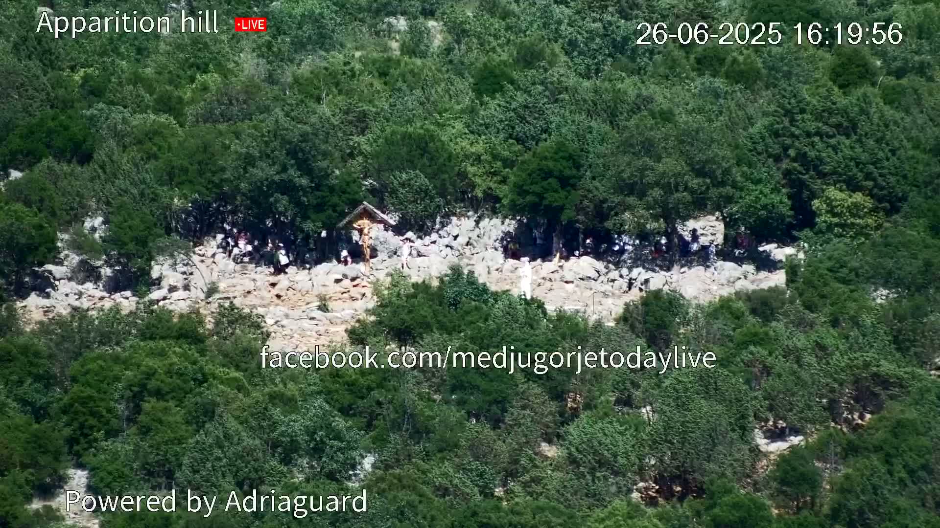 Medjugorje, Apparition Hill Prayer Area Live Cam - Bijakovici, Citluk, Herzegovina-Neretva, Federation of Bosnia and Herzegovina, Bosnia and Herzegovina