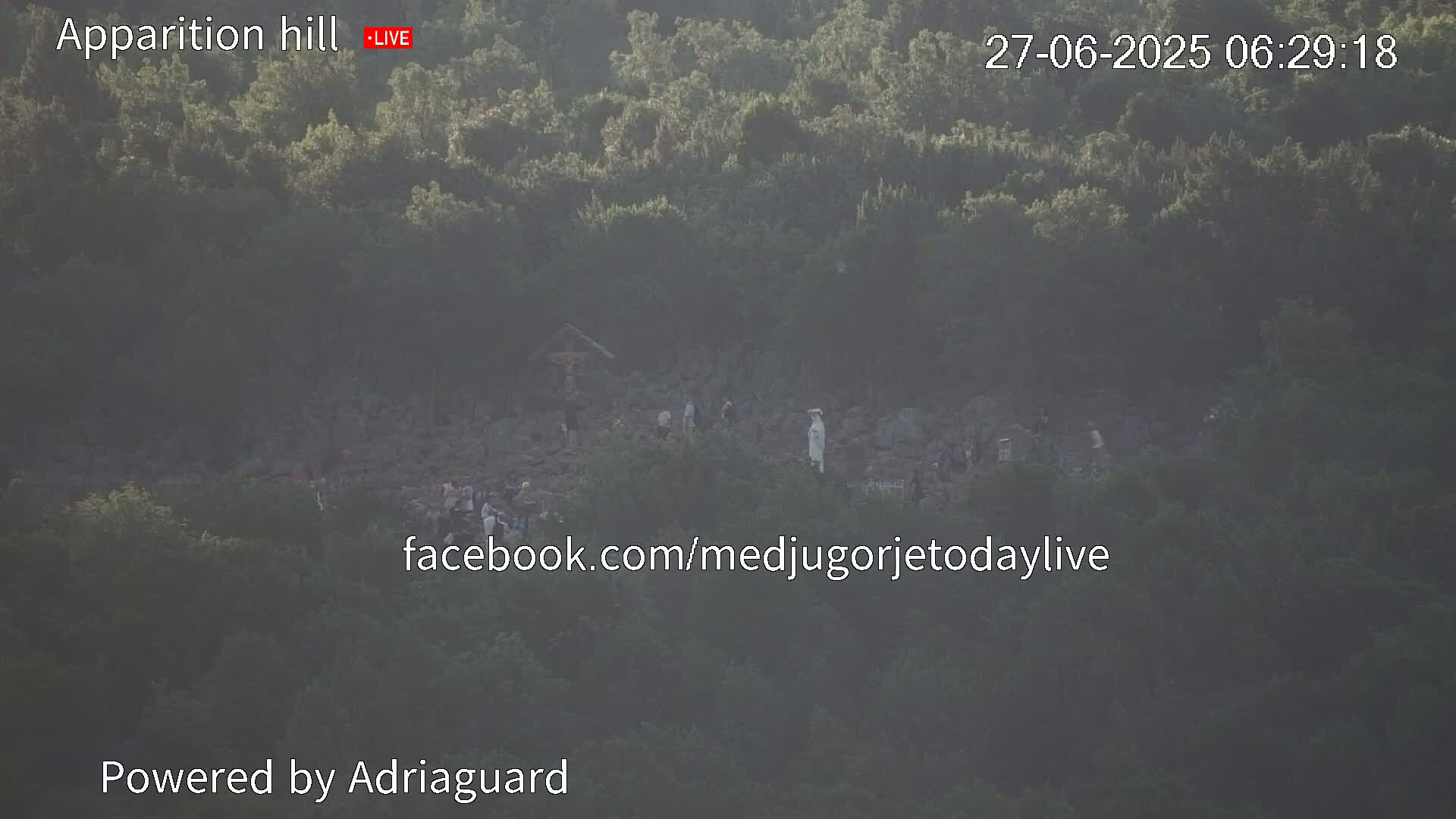 Medjugorje, Apparition Hill Prayer Area Live Cam - Bijakovici, Citluk, Herzegovina-Neretva, Federation of Bosnia and Herzegovina, Bosnia and Herzegovina