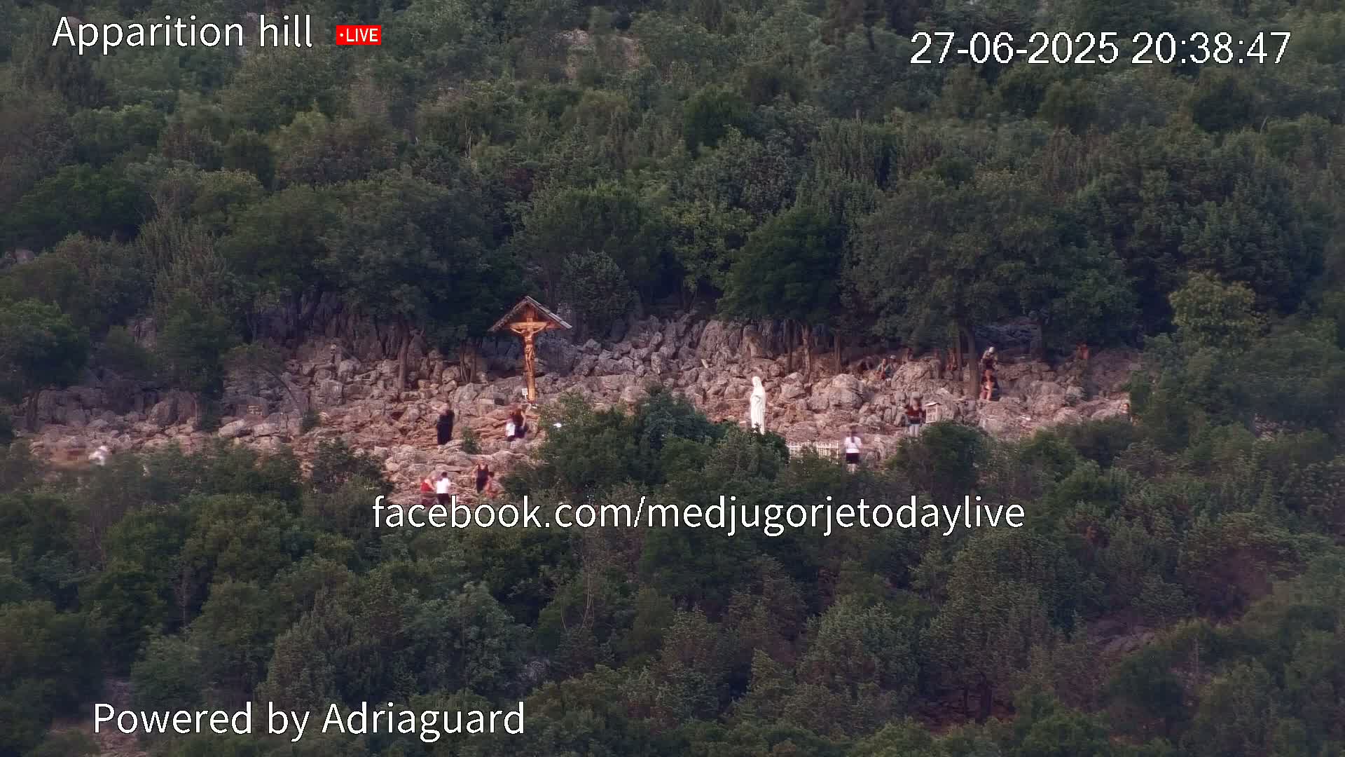 Medjugorje, Apparition Hill Prayer Area Live Cam - Bijakovici, Citluk, Herzegovina-Neretva, Federation of Bosnia and Herzegovina, Bosnia and Herzegovina