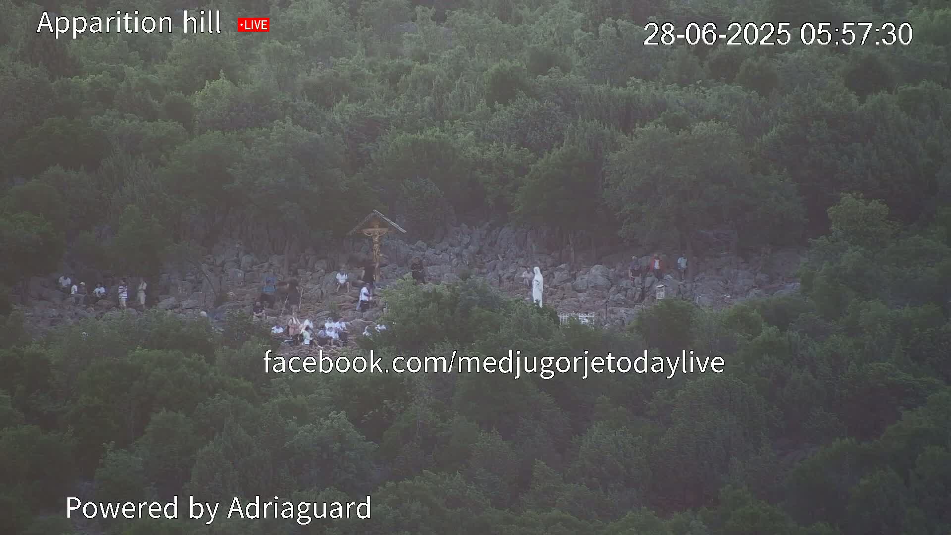 Medjugorje, Apparition Hill Prayer Area Live Cam - Bijakovici, Citluk, Herzegovina-Neretva, Federation of Bosnia and Herzegovina, Bosnia and Herzegovina
