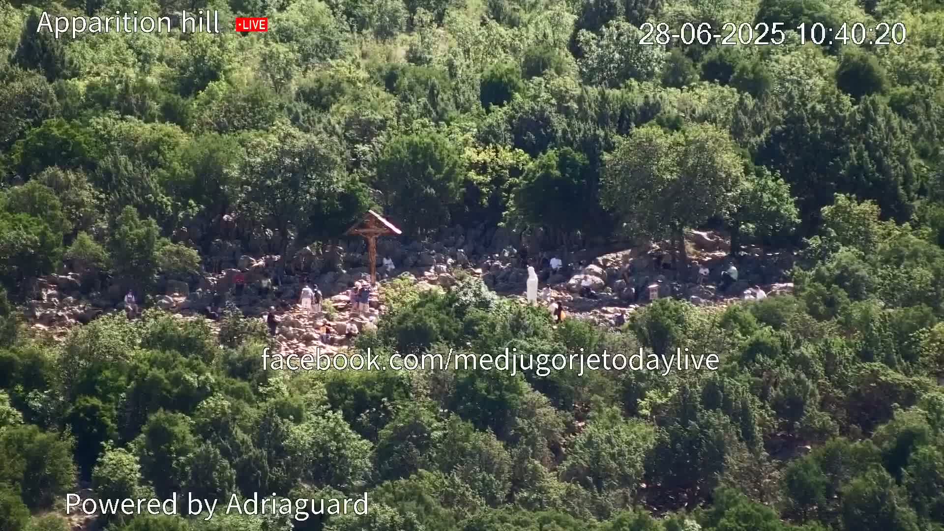 Medjugorje, Apparition Hill Prayer Area Live Cam - Bijakovici, Citluk, Herzegovina-Neretva, Federation of Bosnia and Herzegovina, Bosnia and Herzegovina