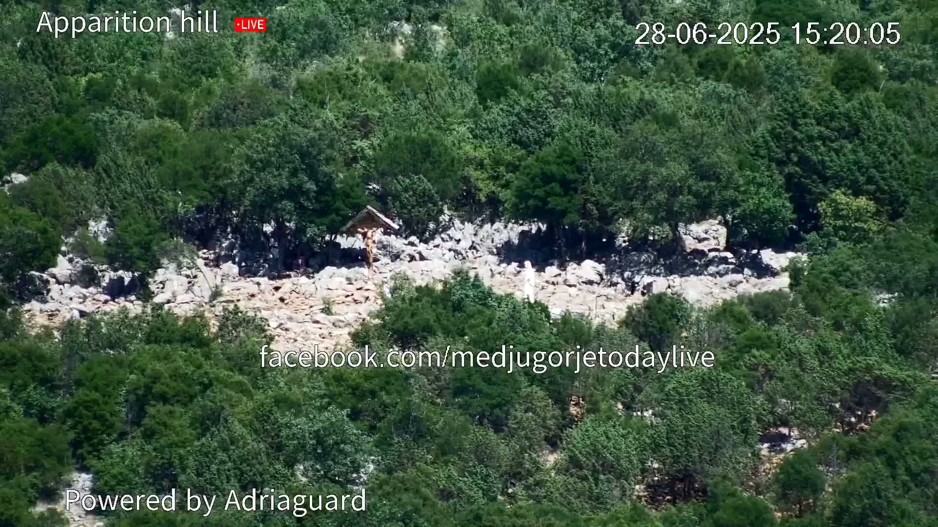 Medjugorje, Apparition Hill Prayer Area Live Cam - Bijakovici, Citluk, Herzegovina-Neretva, Federation of Bosnia and Herzegovina, Bosnia and Herzegovina