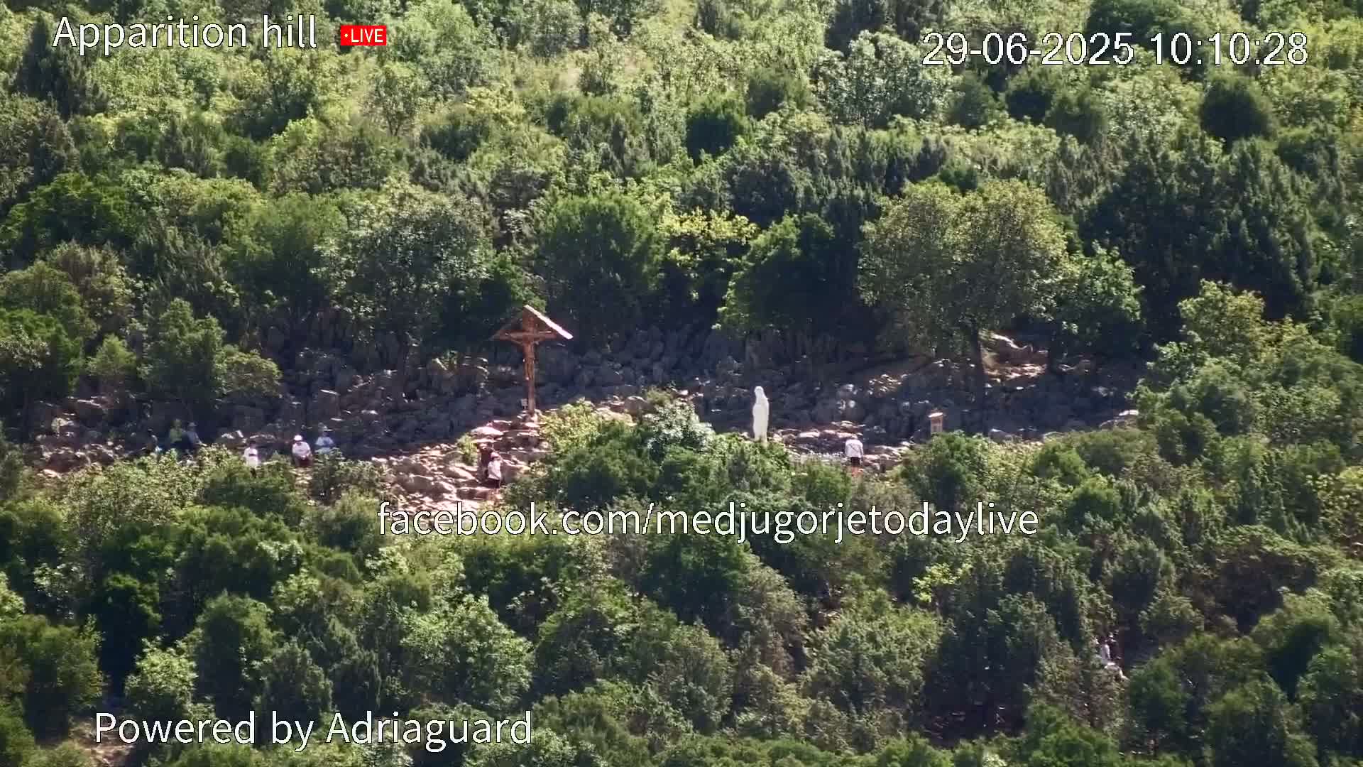 Medjugorje, Apparition Hill Prayer Area Live Cam - Bijakovici, Citluk, Herzegovina-Neretva, Federation of Bosnia and Herzegovina, Bosnia and Herzegovina