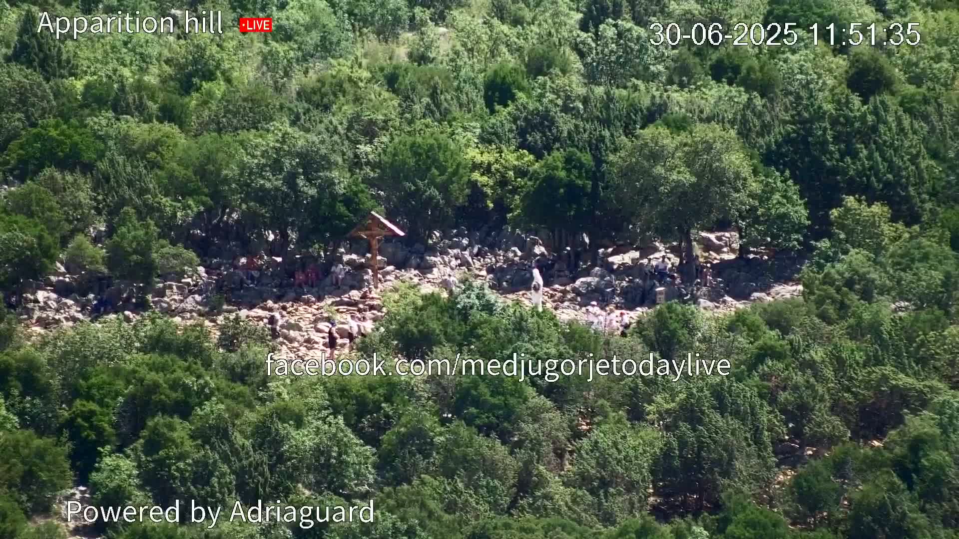 Medjugorje, Apparition Hill Prayer Area Live Cam - Bijakovici, Citluk, Herzegovina-Neretva, Federation of Bosnia and Herzegovina, Bosnia and Herzegovina