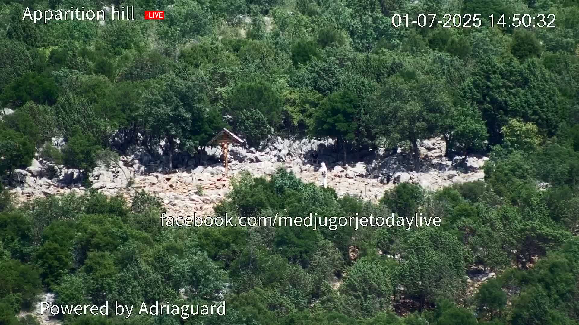 Medjugorje, Apparition Hill Prayer Area Live Cam - Bijakovici, Citluk, Herzegovina-Neretva, Federation of Bosnia and Herzegovina, Bosnia and Herzegovina