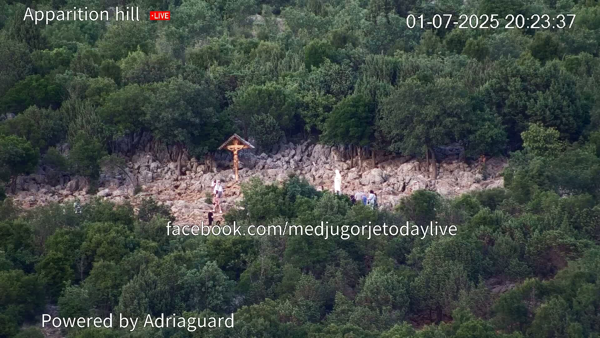 Medjugorje, Apparition Hill Prayer Area Live Cam - Bijakovici, Citluk, Herzegovina-Neretva, Federation of Bosnia and Herzegovina, Bosnia and Herzegovina
