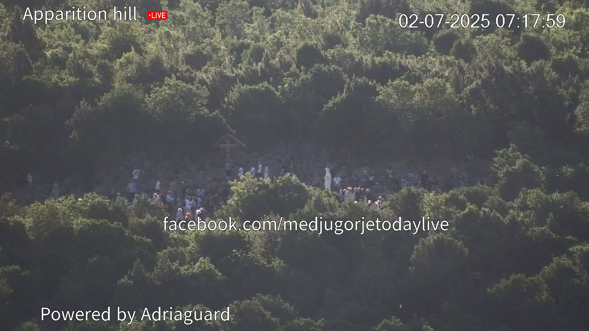 Medjugorje, Apparition Hill Prayer Area Live Cam - Bijakovici, Citluk, Herzegovina-Neretva, Federation of Bosnia and Herzegovina, Bosnia and Herzegovina