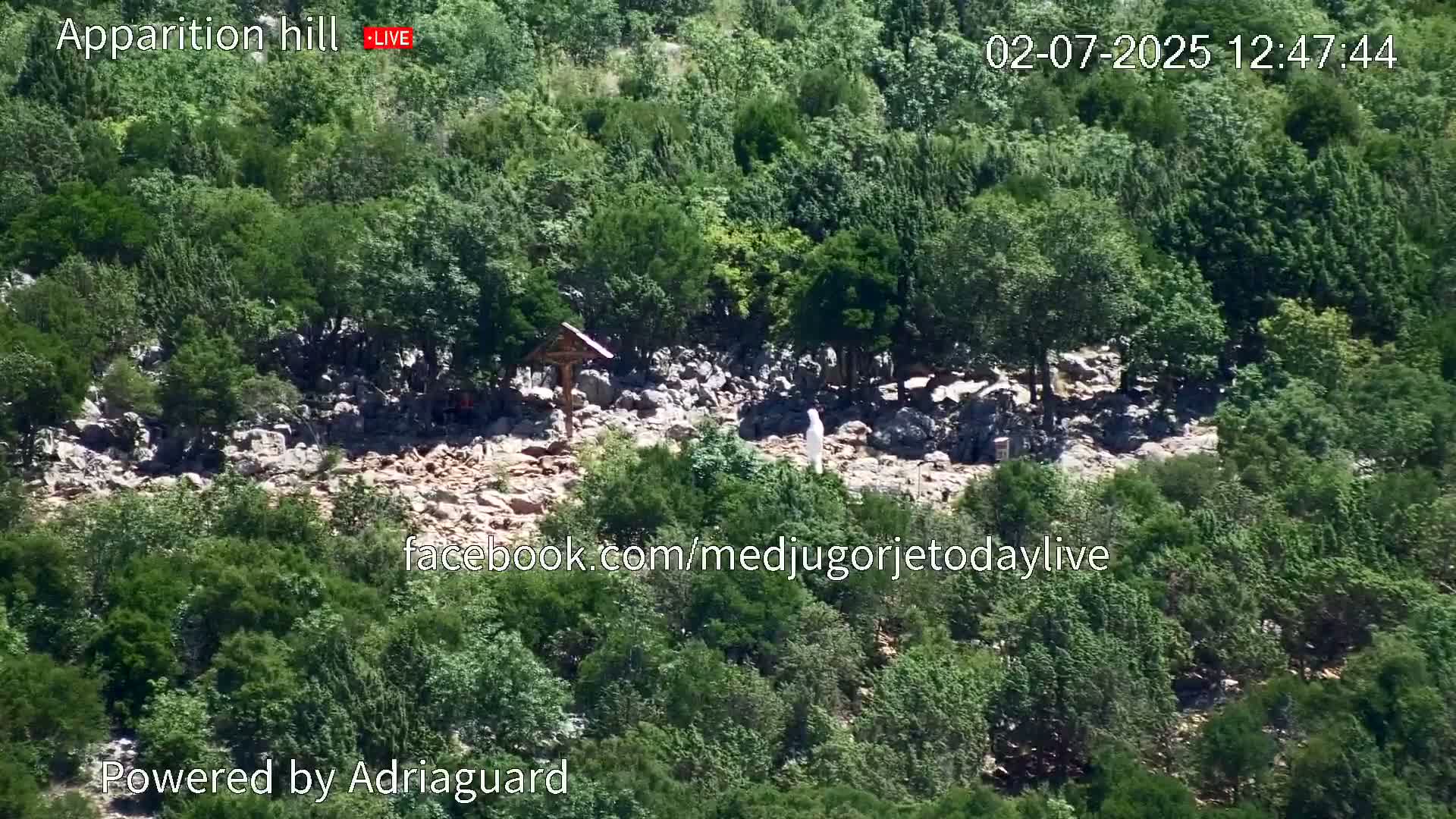 Medjugorje, Apparition Hill Prayer Area Live Cam - Bijakovici, Citluk, Herzegovina-Neretva, Federation of Bosnia and Herzegovina, Bosnia and Herzegovina