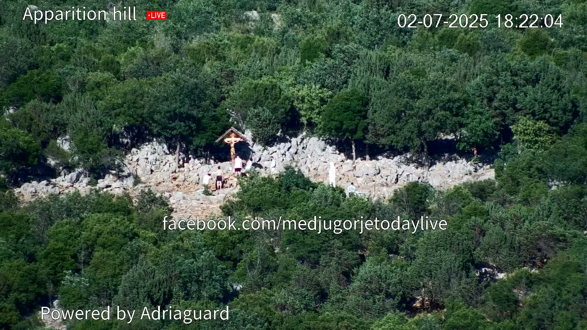 Medjugorje, Apparition Hill Prayer Area Live Cam - Bijakovici, Citluk, Herzegovina-Neretva, Federation of Bosnia and Herzegovina, Bosnia and Herzegovina