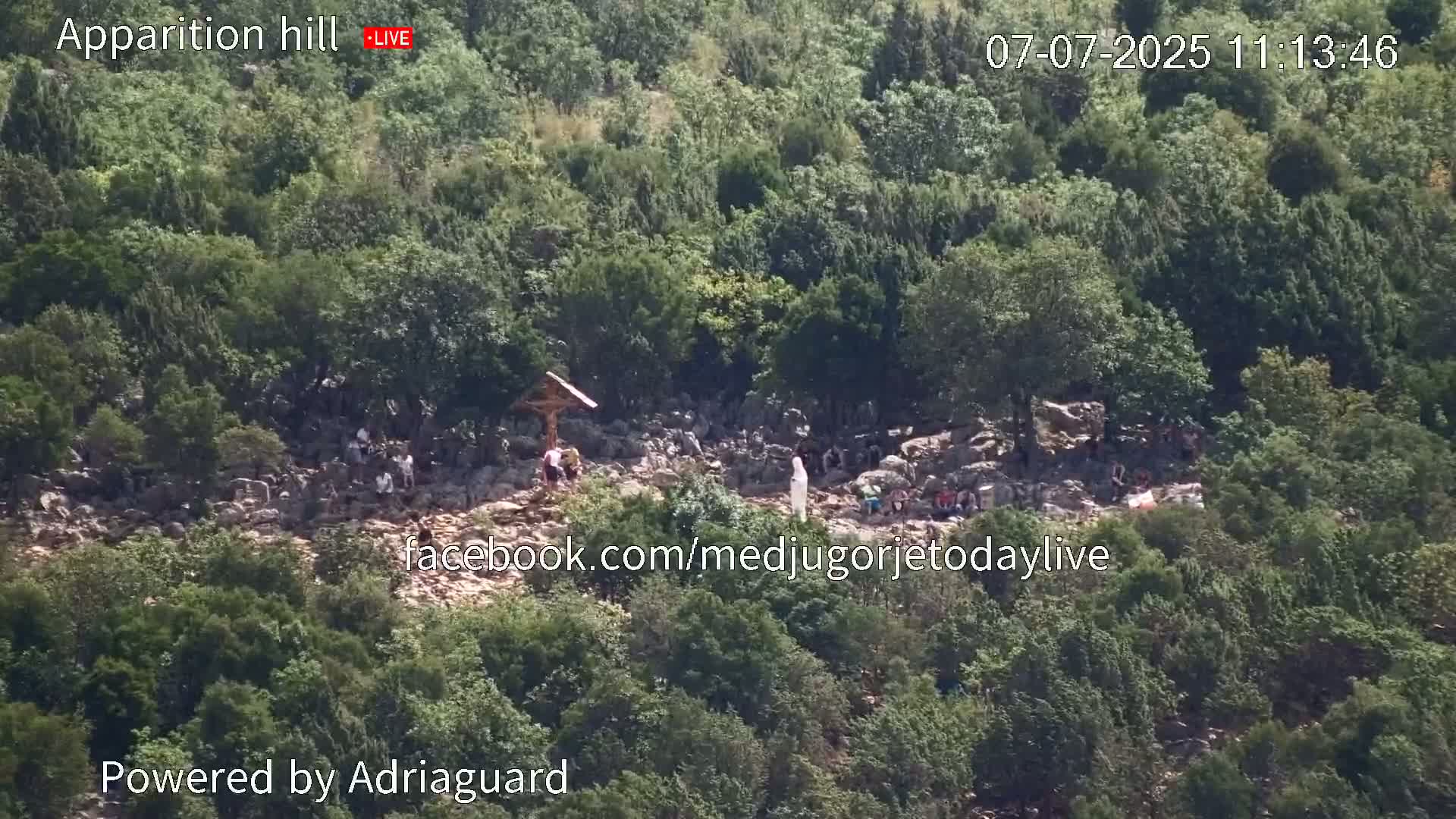 Medjugorje, Apparition Hill Prayer Area Live Cam - Bijakovici, Citluk, Herzegovina-Neretva, Federation of Bosnia and Herzegovina, Bosnia and Herzegovina