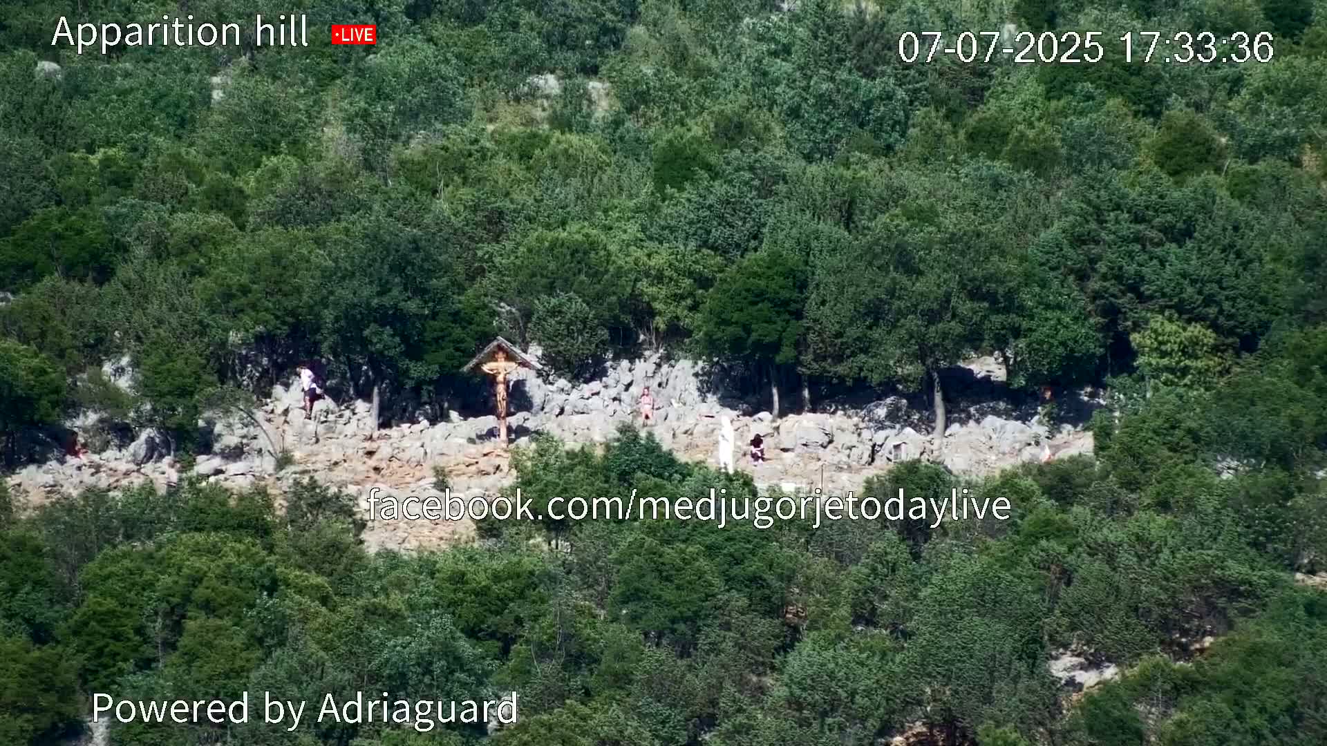 Medjugorje, Apparition Hill Prayer Area Live Cam - Bijakovici, Citluk, Herzegovina-Neretva, Federation of Bosnia and Herzegovina, Bosnia and Herzegovina