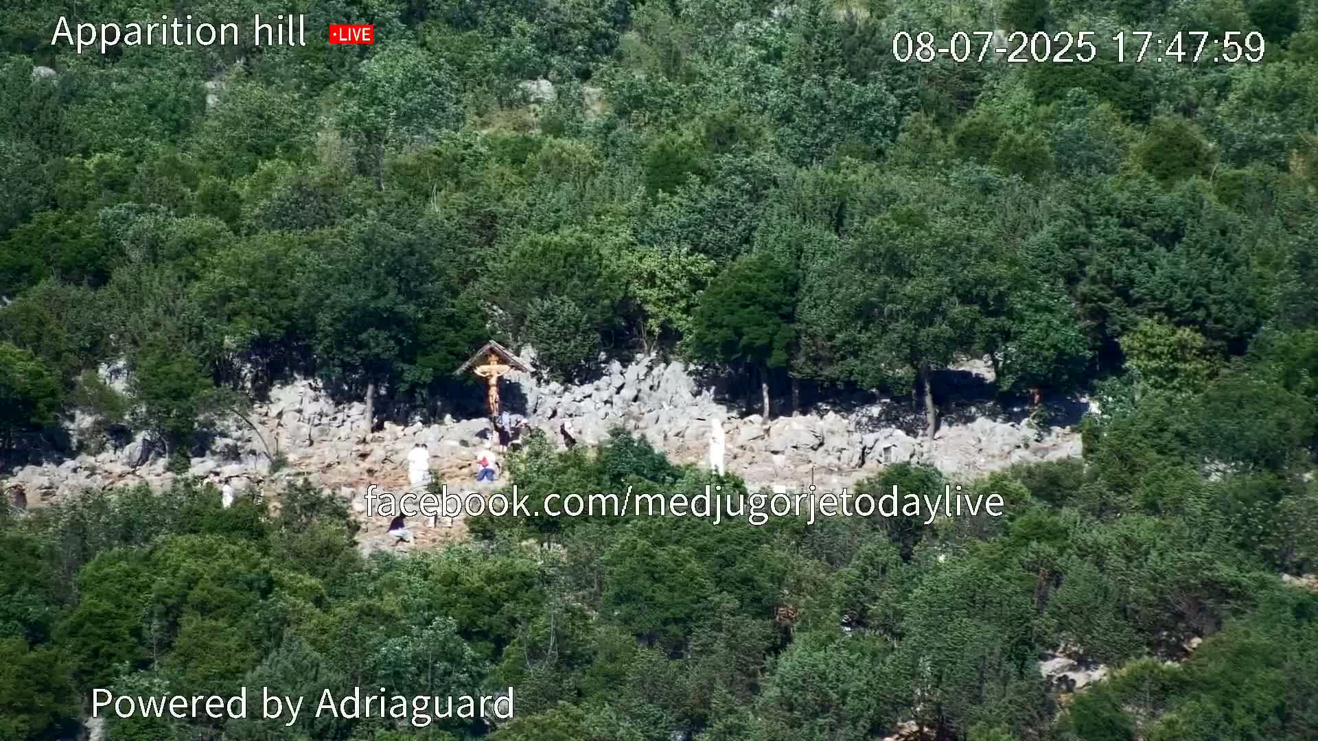 Medjugorje, Apparition Hill Prayer Area Live Cam - Bijakovici, Citluk, Herzegovina-Neretva, Federation of Bosnia and Herzegovina, Bosnia and Herzegovina