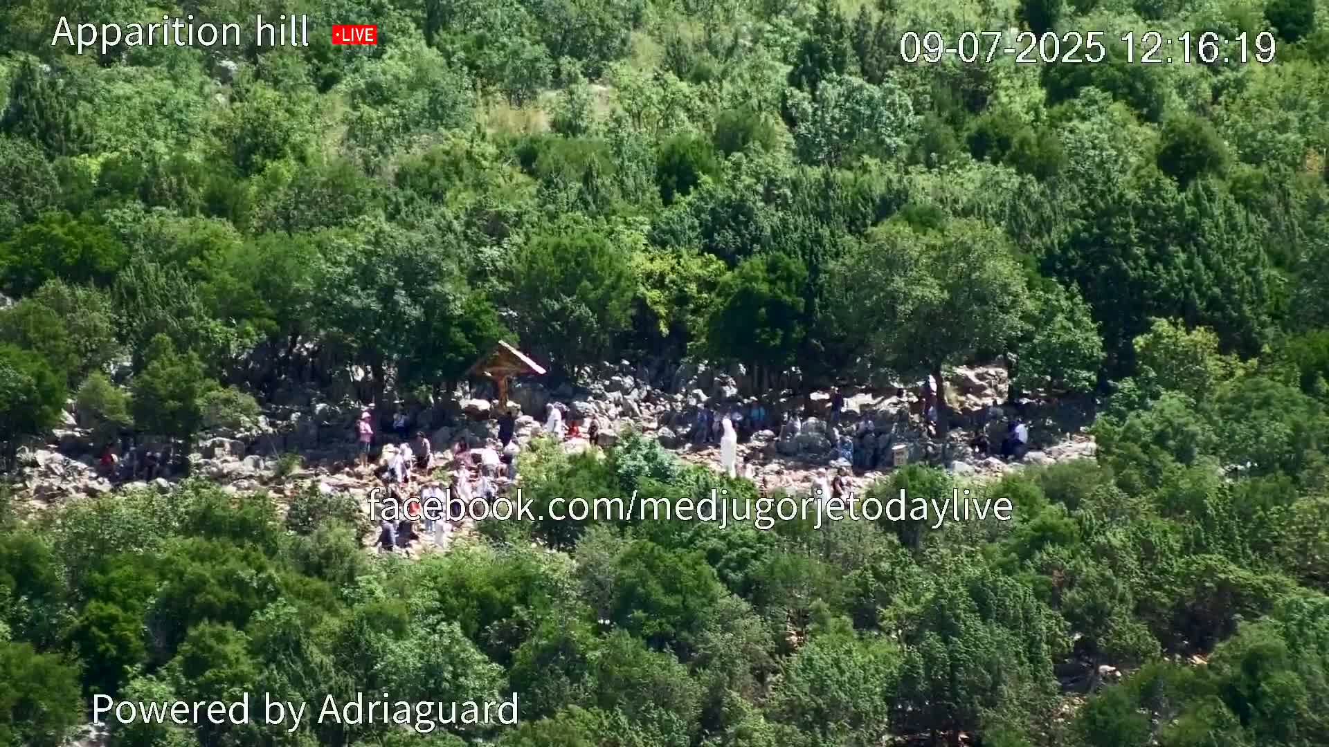 Medjugorje, Apparition Hill Prayer Area Live Cam - Bijakovici, Citluk, Herzegovina-Neretva, Federation of Bosnia and Herzegovina, Bosnia and Herzegovina