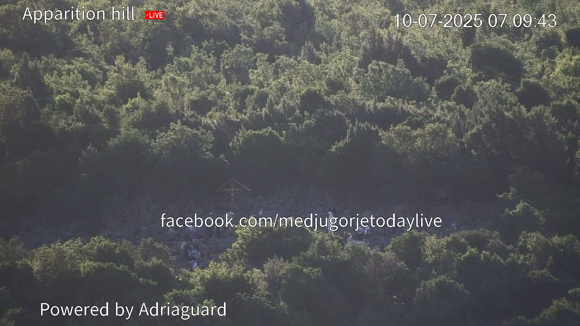 Medjugorje, Apparition Hill Prayer Area Live Cam - Bijakovici, Citluk, Herzegovina-Neretva, Federation of Bosnia and Herzegovina, Bosnia and Herzegovina