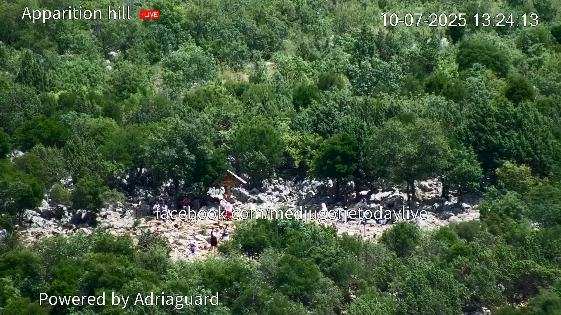 Medjugorje, Apparition Hill Prayer Area Live Cam - Bijakovici, Citluk, Herzegovina-Neretva, Federation of Bosnia and Herzegovina, Bosnia and Herzegovina