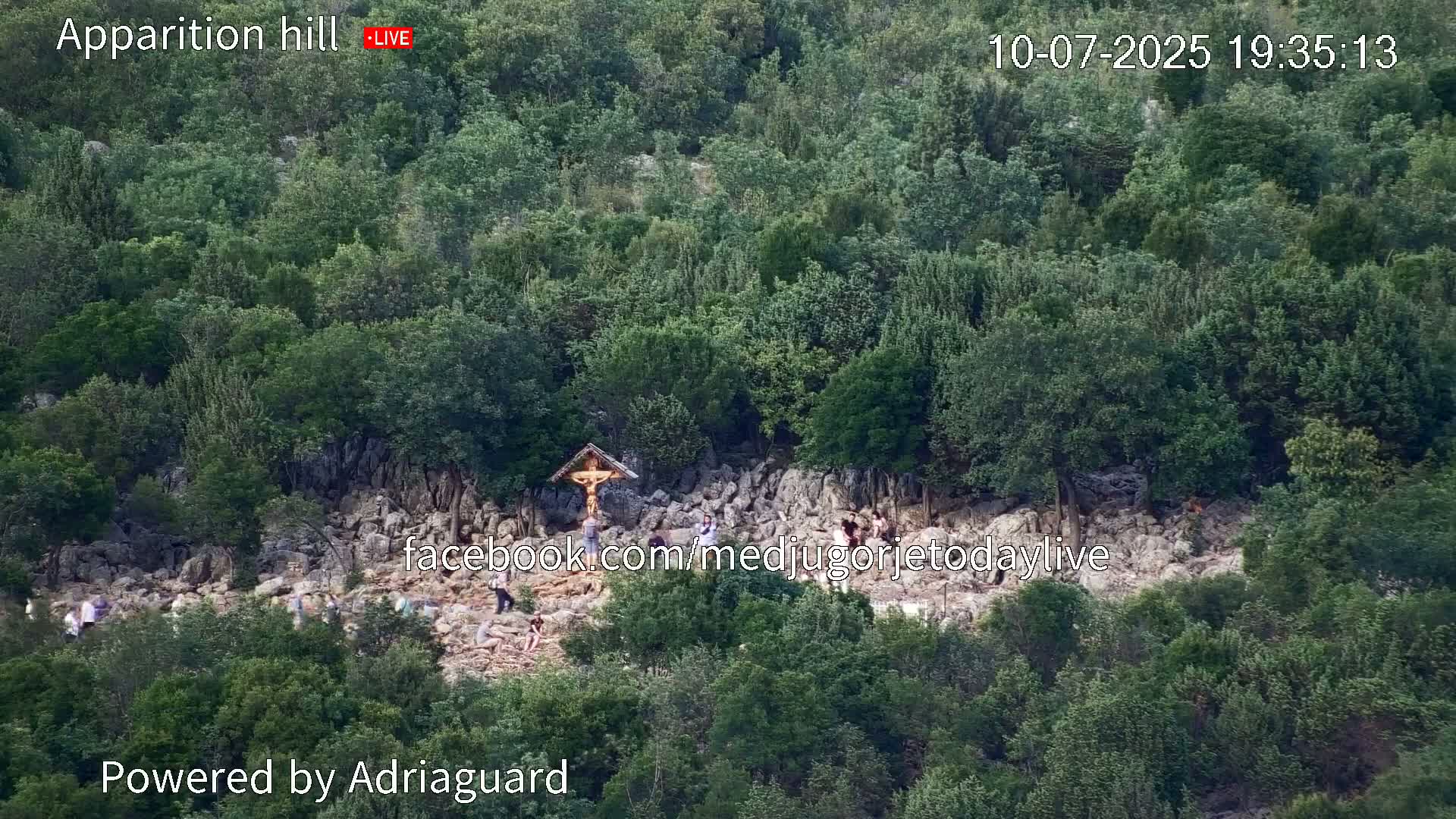 Medjugorje, Apparition Hill Prayer Area Live Cam - Bijakovici, Citluk, Herzegovina-Neretva, Federation of Bosnia and Herzegovina, Bosnia and Herzegovina