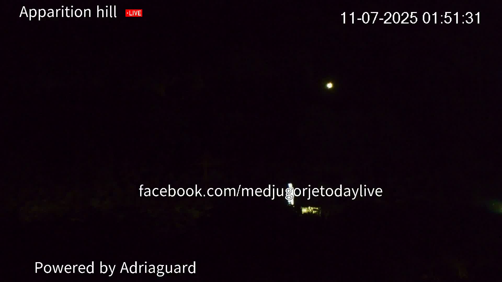 Medjugorje, Apparition Hill Prayer Area Live Cam - Bijakovici, Citluk, Herzegovina-Neretva, Federation of Bosnia and Herzegovina, Bosnia and Herzegovina